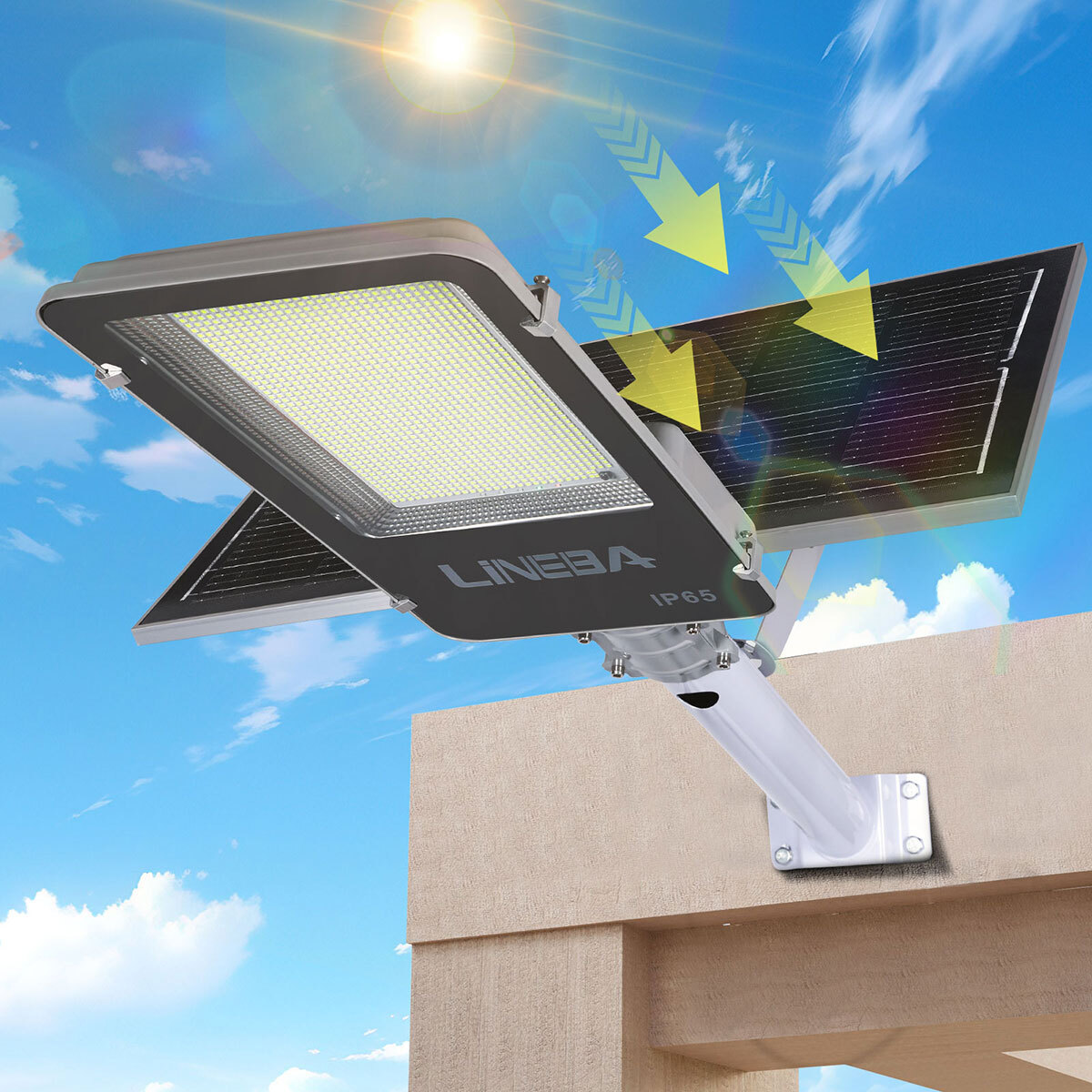 8800000000LM Commercial Solar Street Light Motion Sensor Backyard Road Wall Lamp