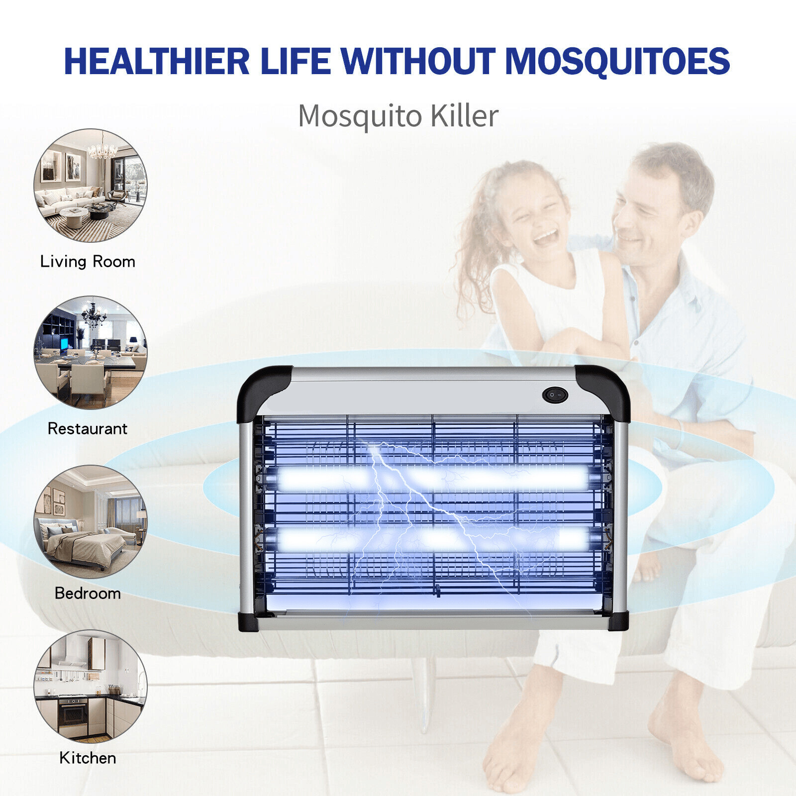 Lamp Insect Killer Mosquito Zapper Bug Pest Fly Trap Electric Indoor Light Lawn