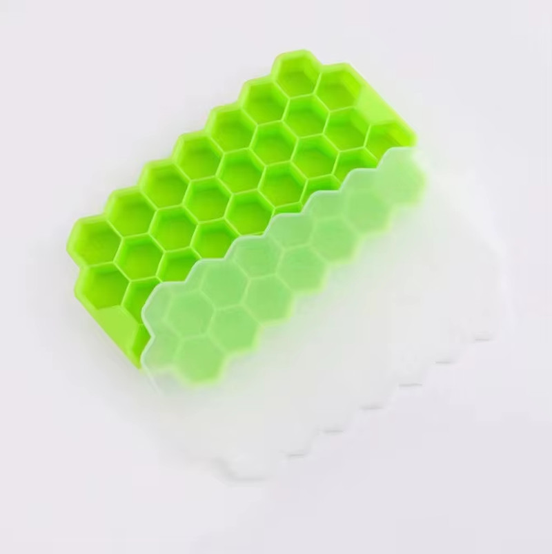 148-Cube Silicone Ice Tray Large-Capacity Reusable Ice Maker Mold with Lid