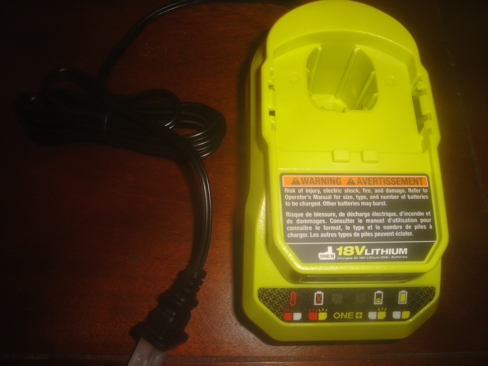 Ryobi PCG002 18V ONE+ Lithium Dual Chemistry Battery Charger OEM. Current model.
