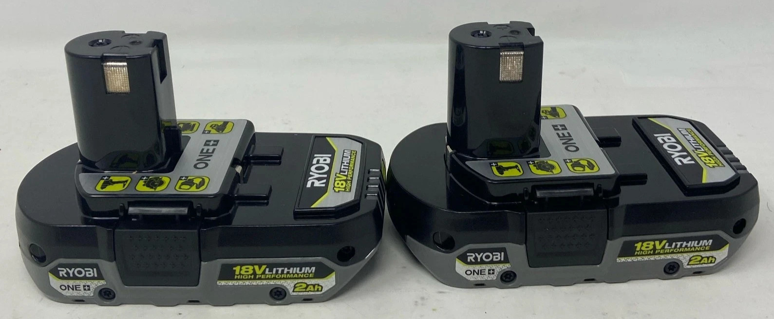 (Lot of 2 Batteries) RYOBI ONE+ 18V HP 2.0Ah Lithium-Ion Compact Battery PBP003