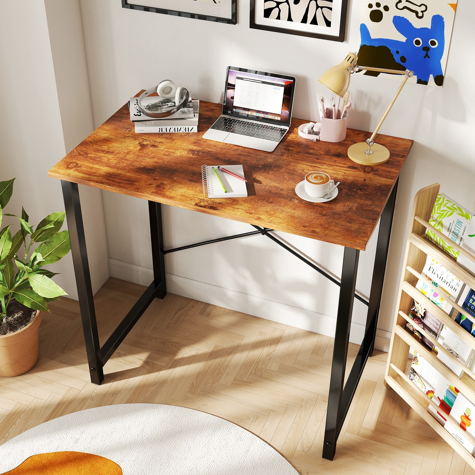 Home Office Computer Desk with Storage Bag and Hook – 40/47/55/63inch Sizes