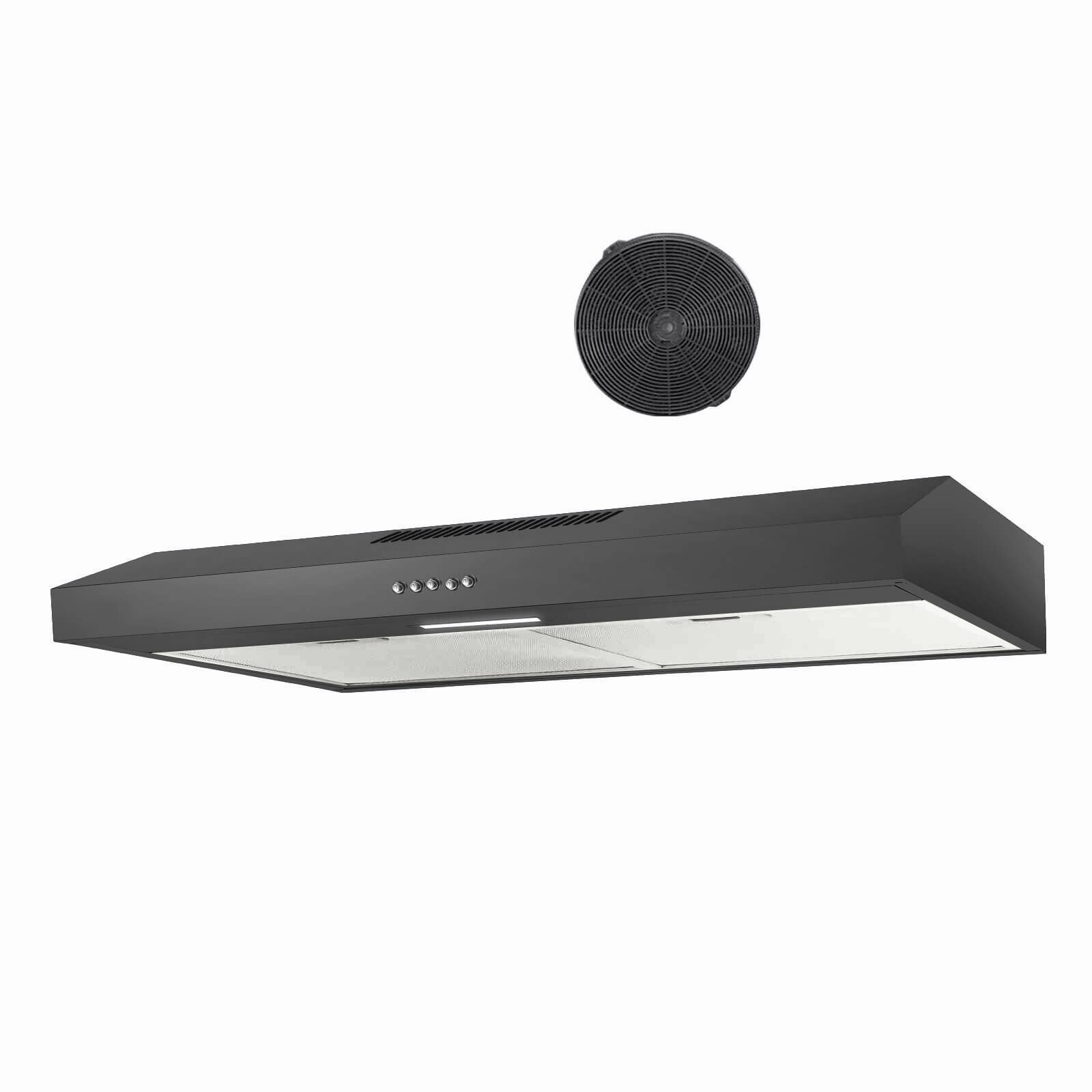 30in SNDOAS Under Cabinet Range Hood Stainless Steel 230CFM Kitchen Vented Black