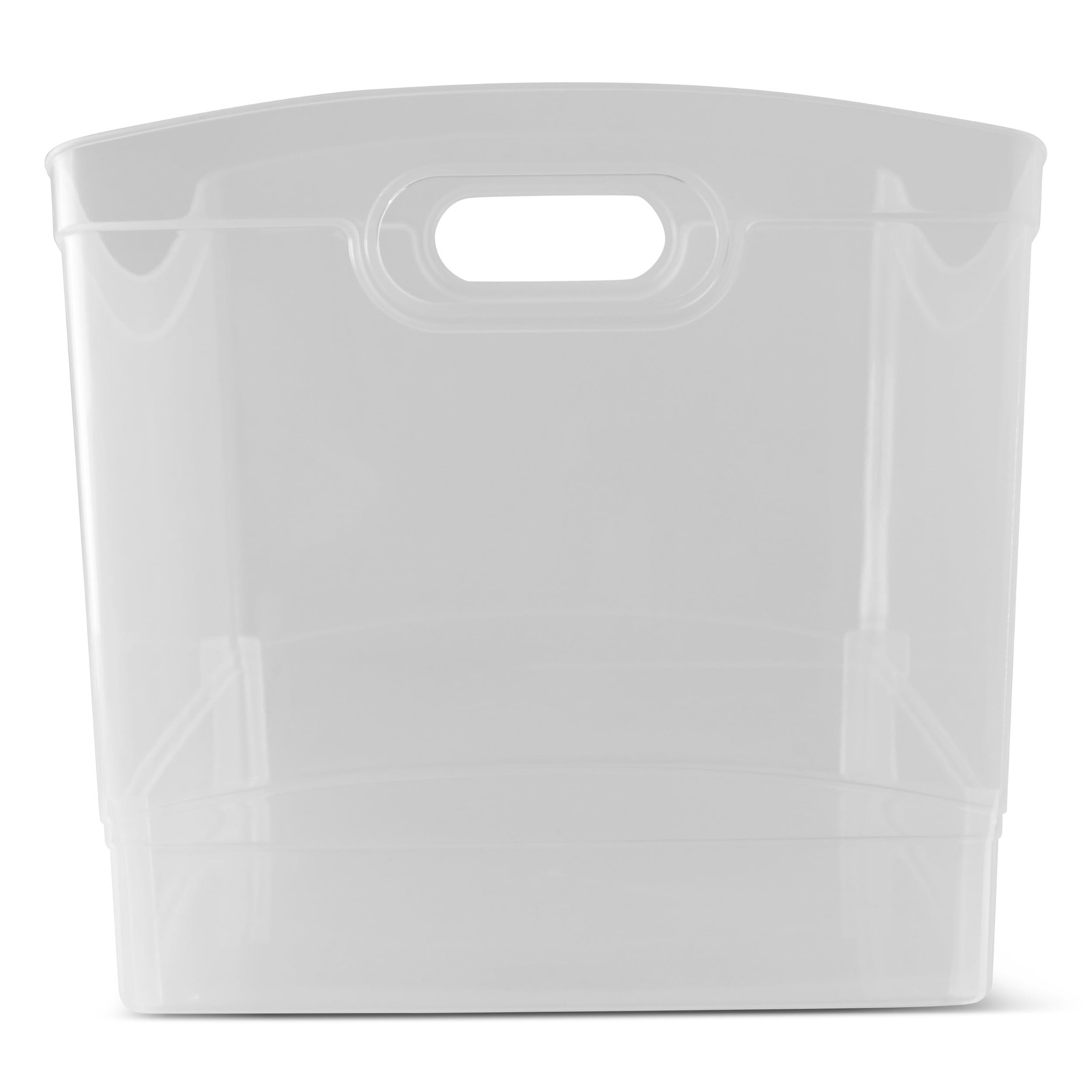 Clear Plastic Storage Bin with Handles, Multi-purpose Organizer 15.3×10.4×9.8in