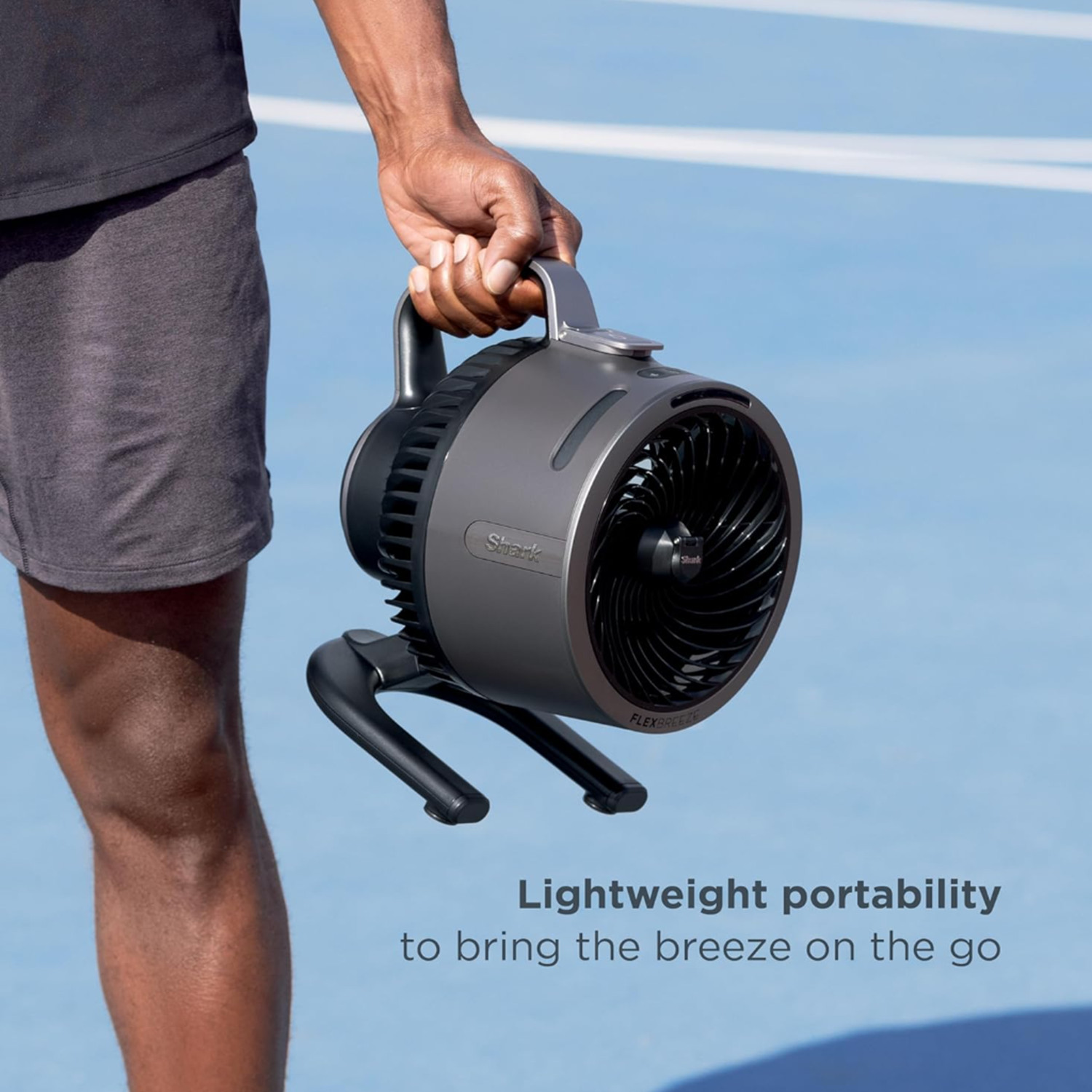 Shark FlexBreeze HydroGo Fan – Ultra-powerful Portable Misting Fan – Gray, FA052