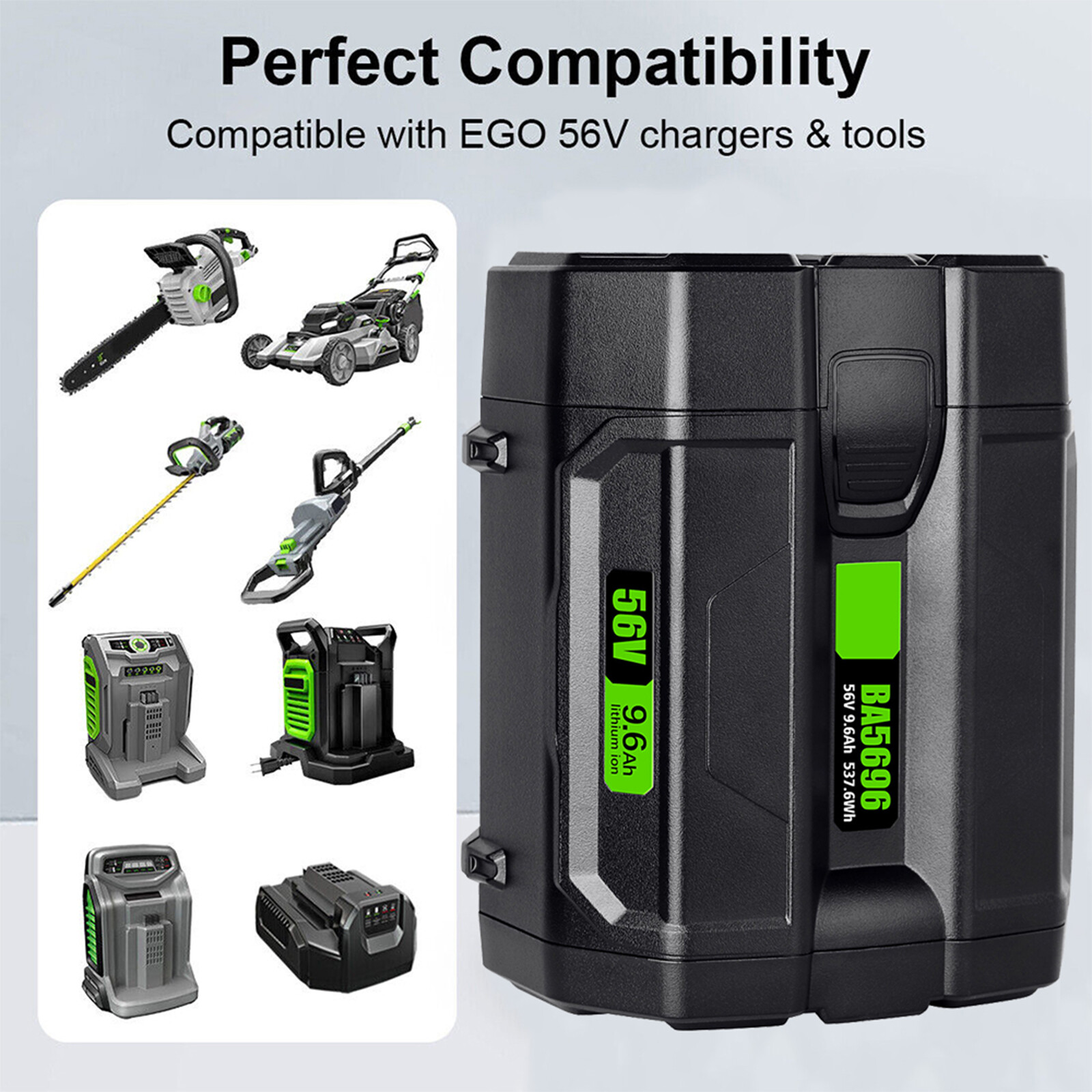 For EGO Power+ 56V BA5600T 9.6Ah / 5.0Ah Lithium Battery BA4200 BA2800T BA1400