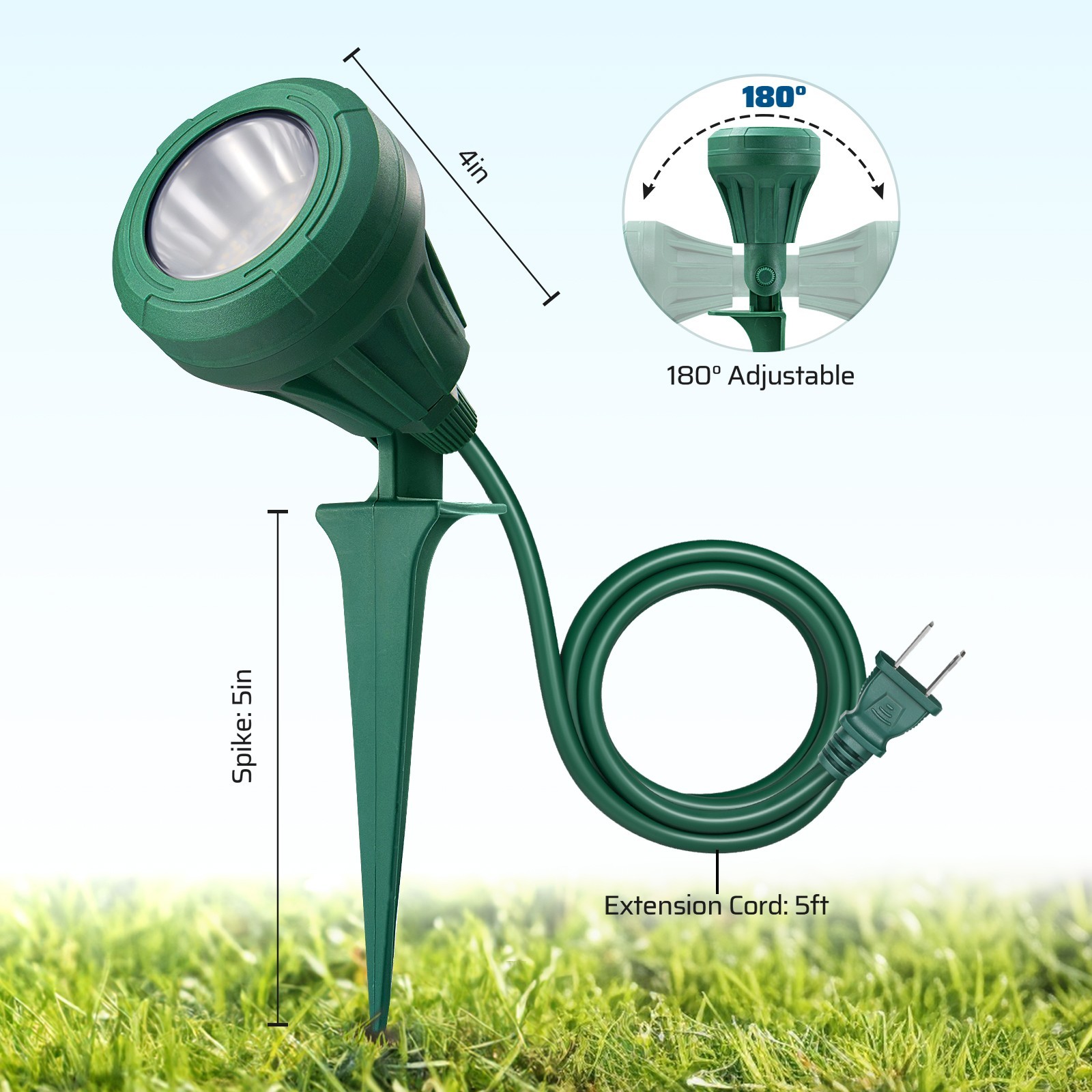 DEWENWILS 400 lm Outdoor Spotlight Christmas LED Landscape Flag Floodlight