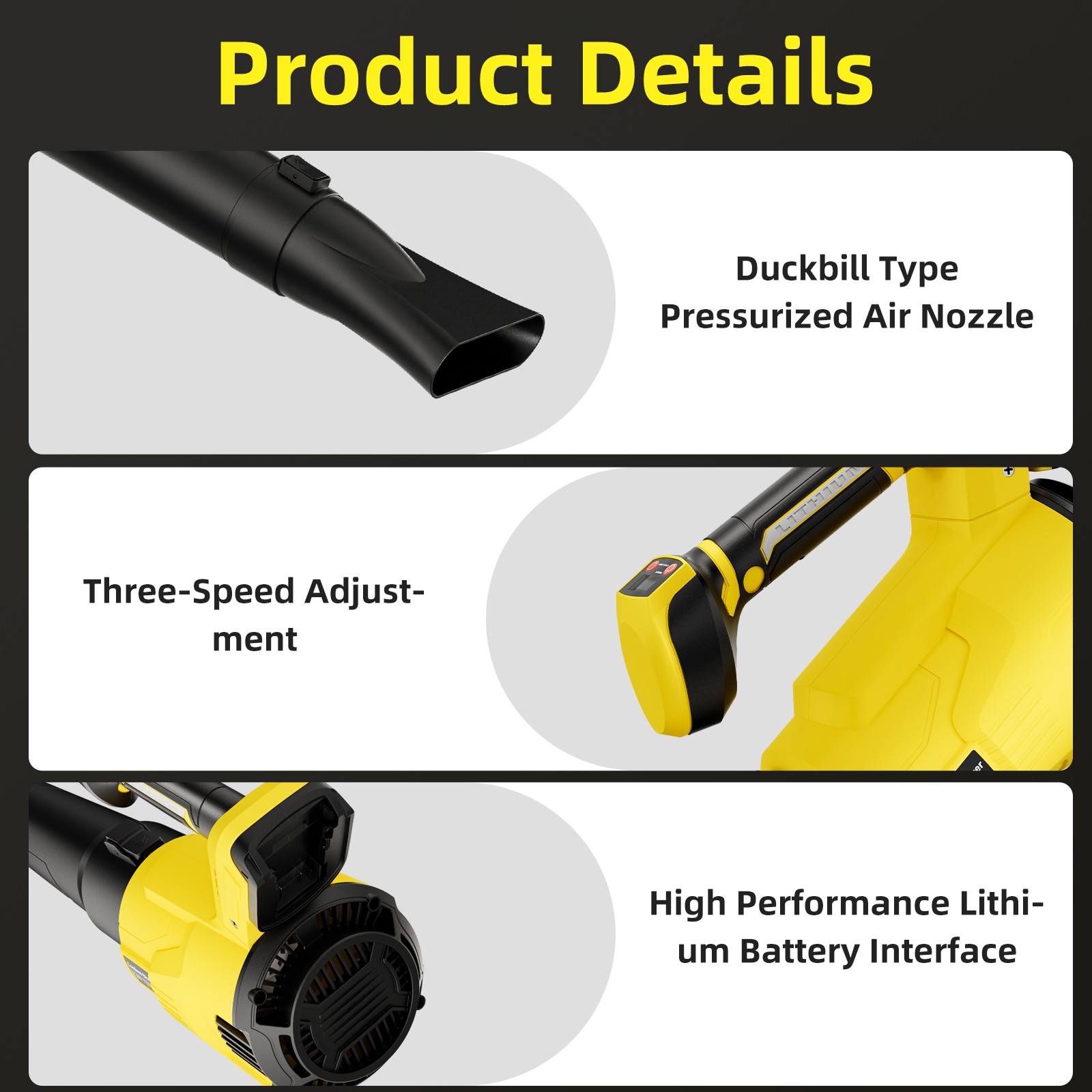 Cordless Leaf Blower W/ 8000mAh Battery and Charger 21V 130MPH Electric