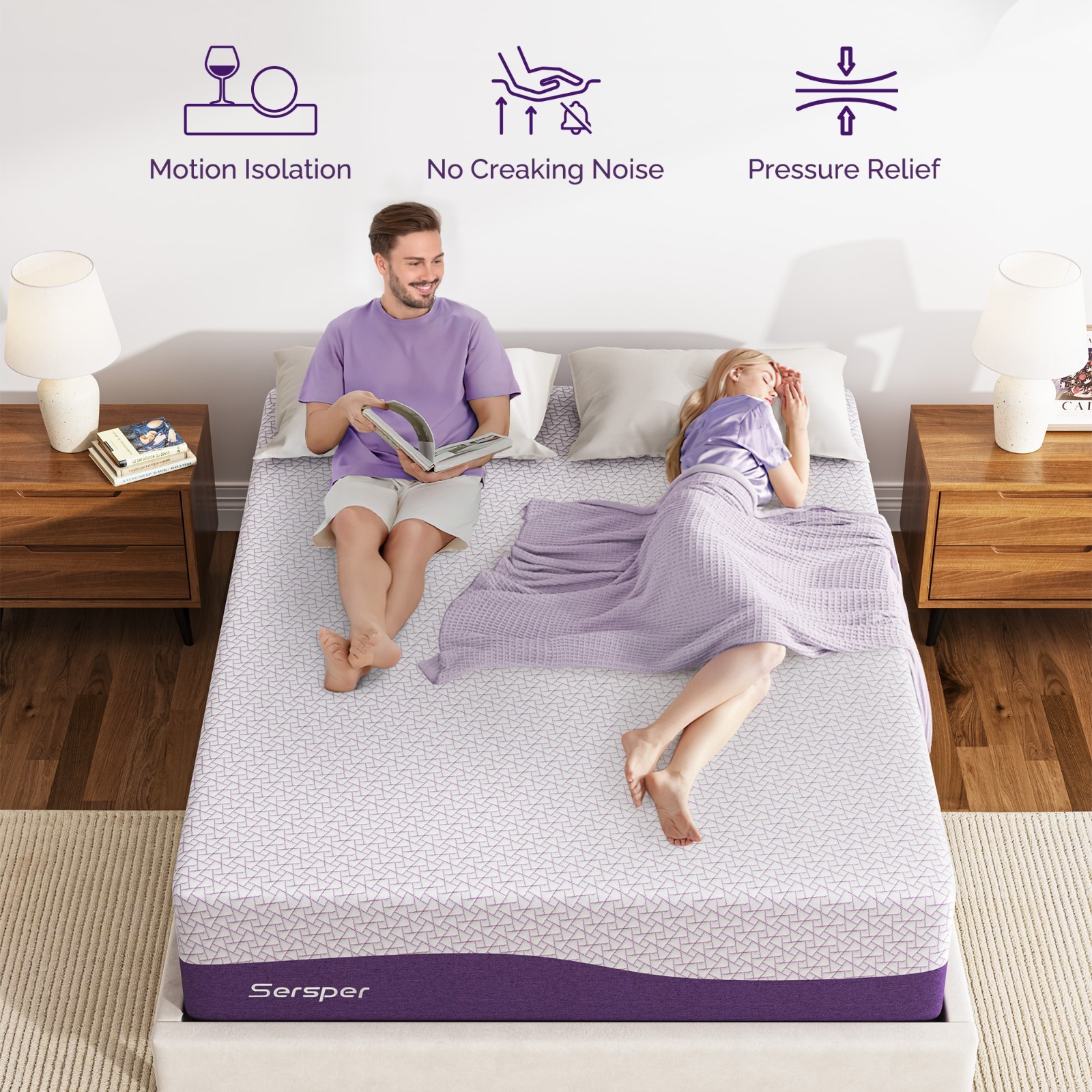 8/10/12/14Inch Gel Infused Memory Foam Twin XL Full Queen King Mattress in a Box