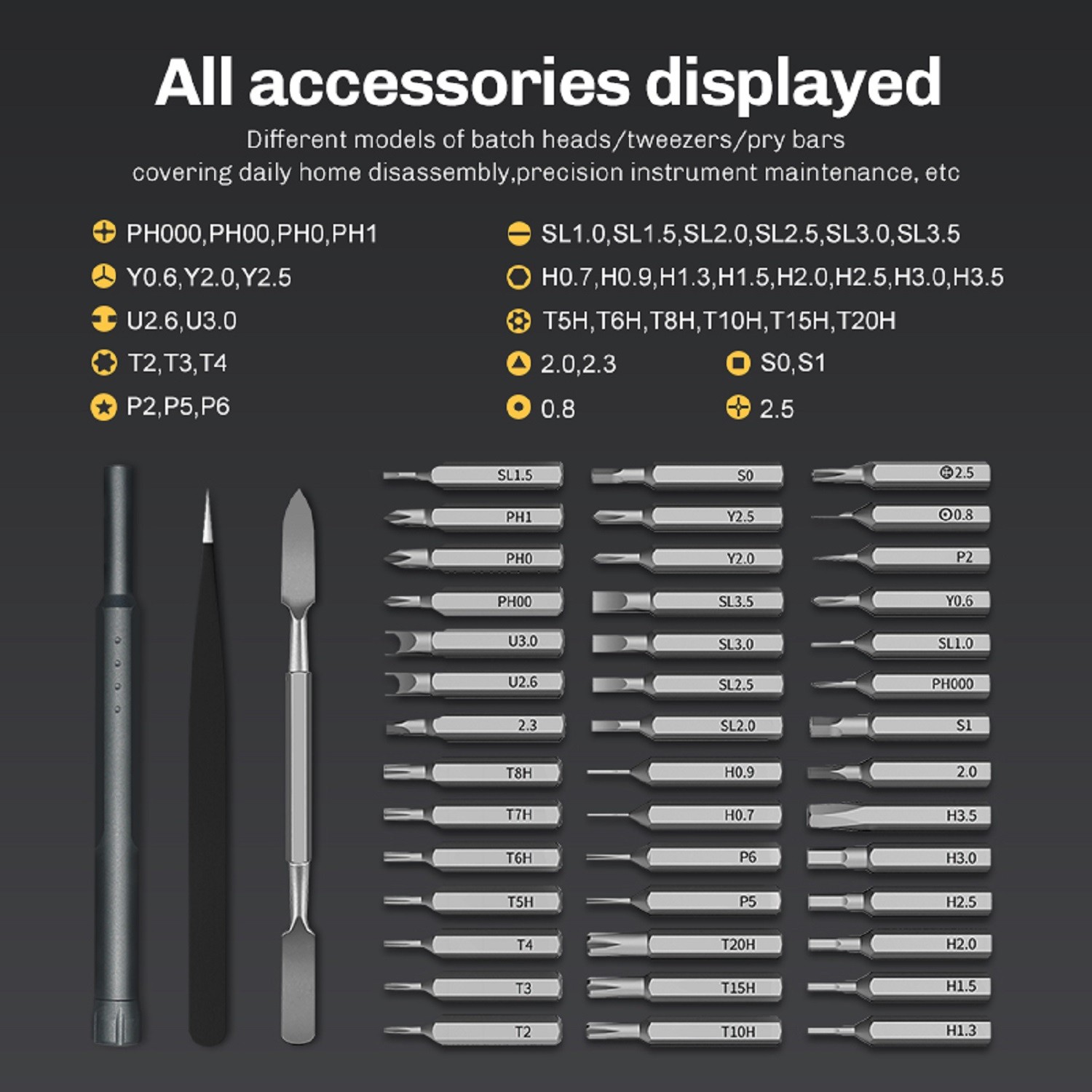Electric Screwdriver, Mini Precision Screwdriver Set, 44-in-1 Magnetic Bits
