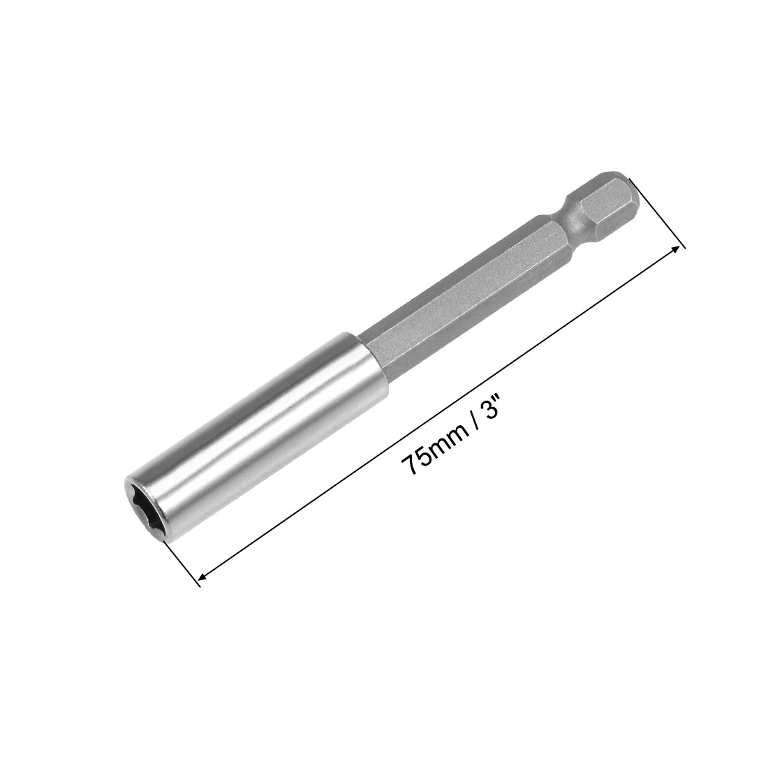 3pcs Magnetic Bit Extensions 75mm 1/4-Inch Hex Shank Quick Release Screwdriver