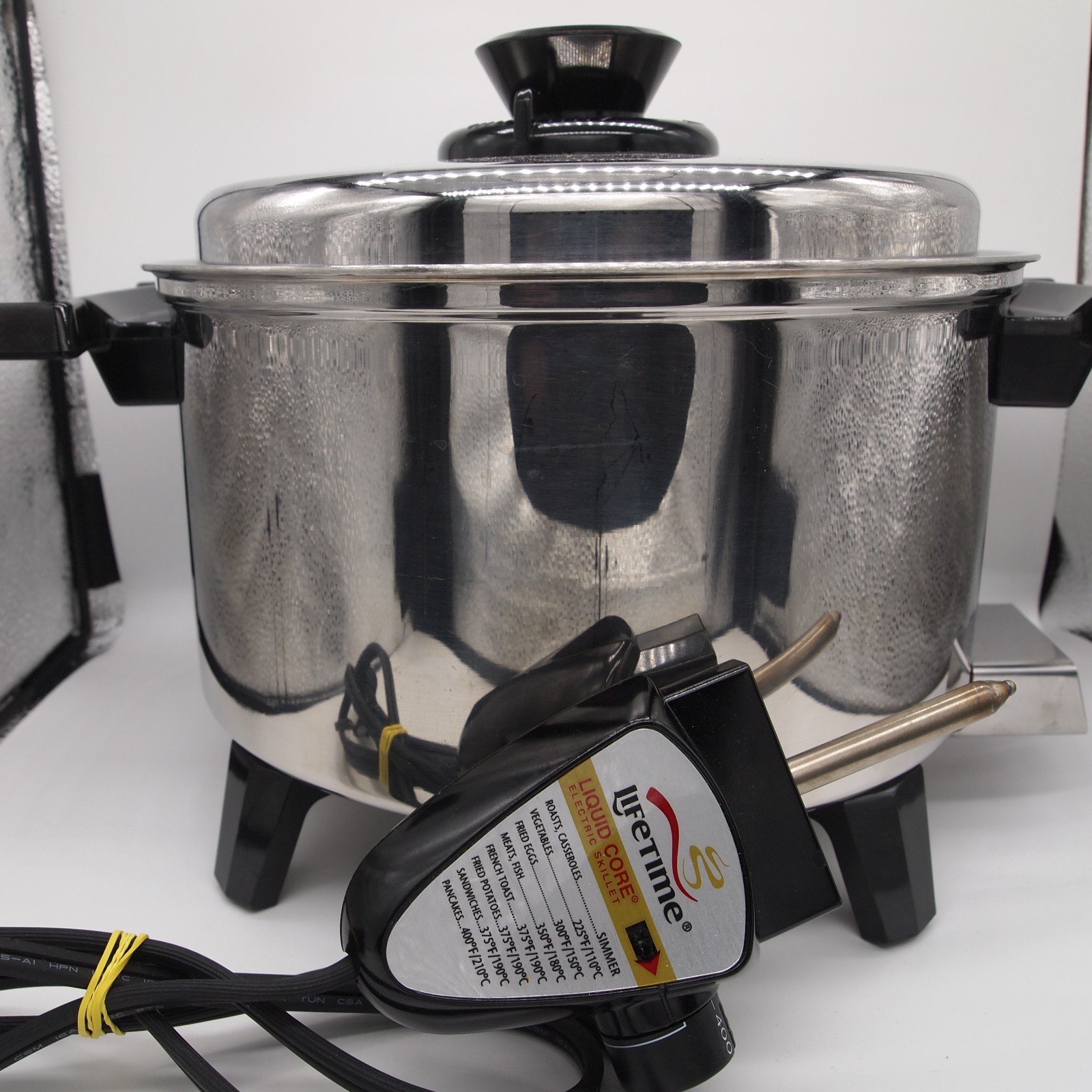 Lifetime 5 Qt Electric Multi-Pot Slow Cooker Liquid-Core Stainless Pot & Lid