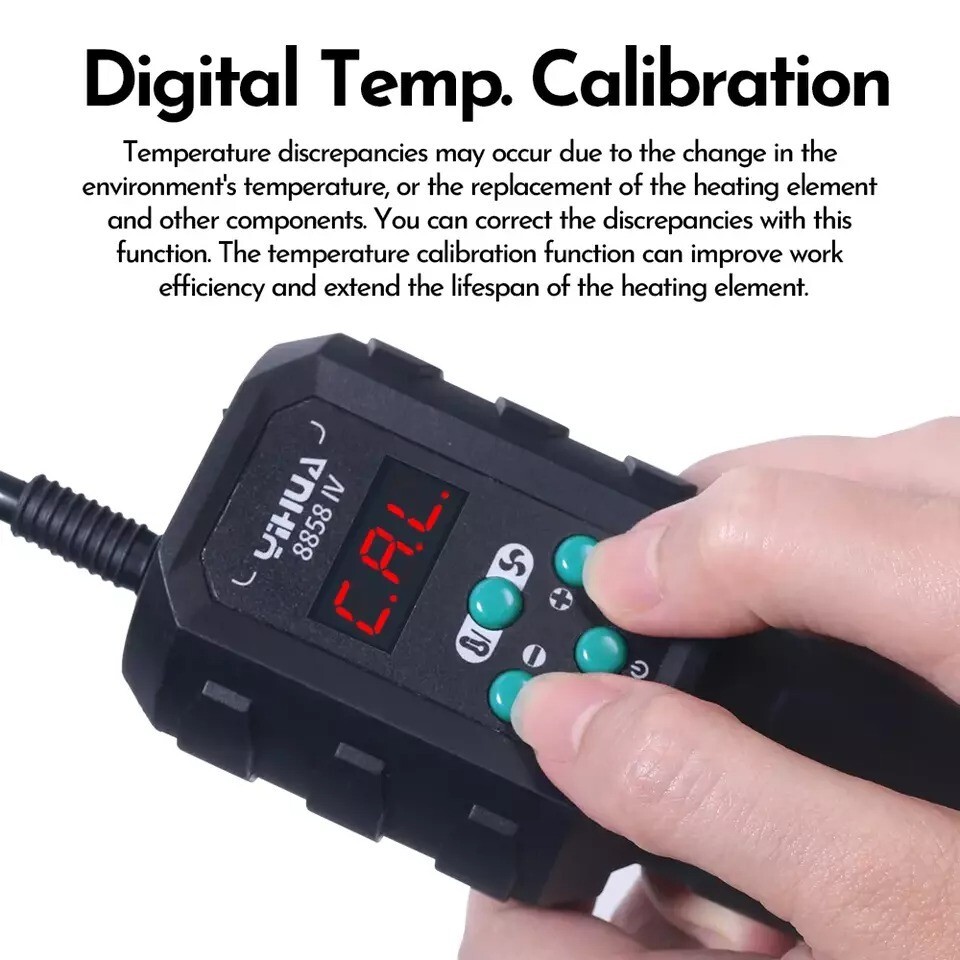 YIHUA 8858-IV 700w Hot Air Gun Kit Heat Gun Adjustable Temperature LED