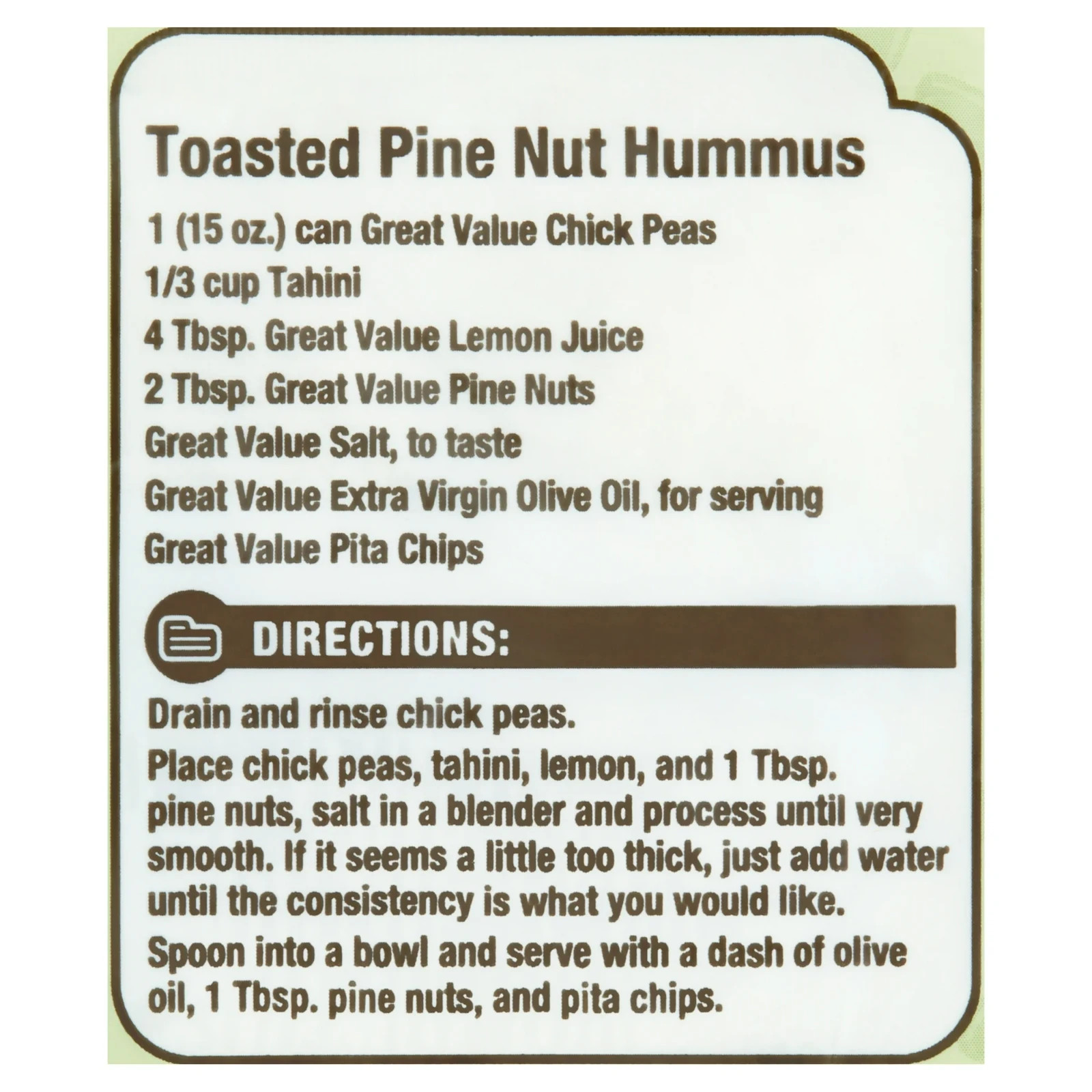 Great Value Pine Nuts, 4 oz