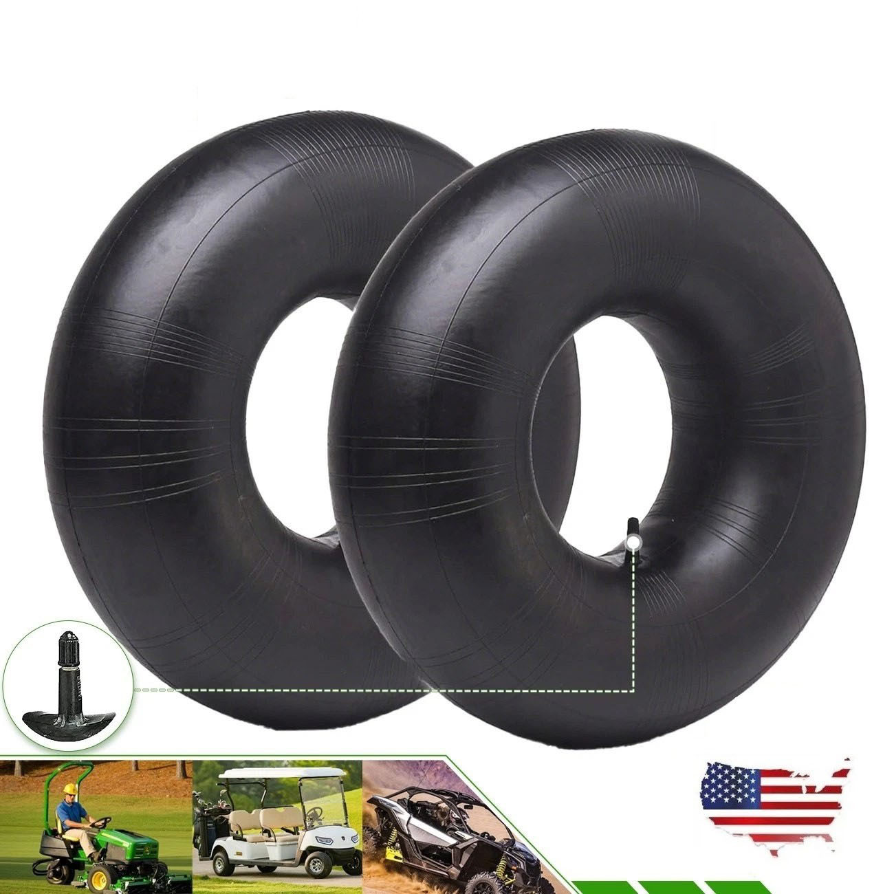 2Pack 20×8.00-8 20×8-8 20x10x8 20x8x8 Lawn Mower Inner Tubes TR13 Straight Valve