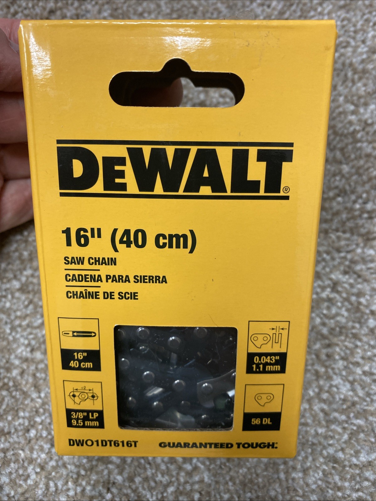 DEWALT 16 in Chainsaw saw Chain 56 Link DW01DT616T