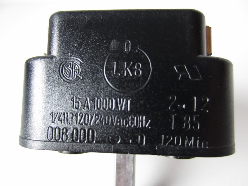 Appliance Timer 120 Min POLTIK TYP 600 15A 1000W 1/4 HP 120/240 VAC Springwound