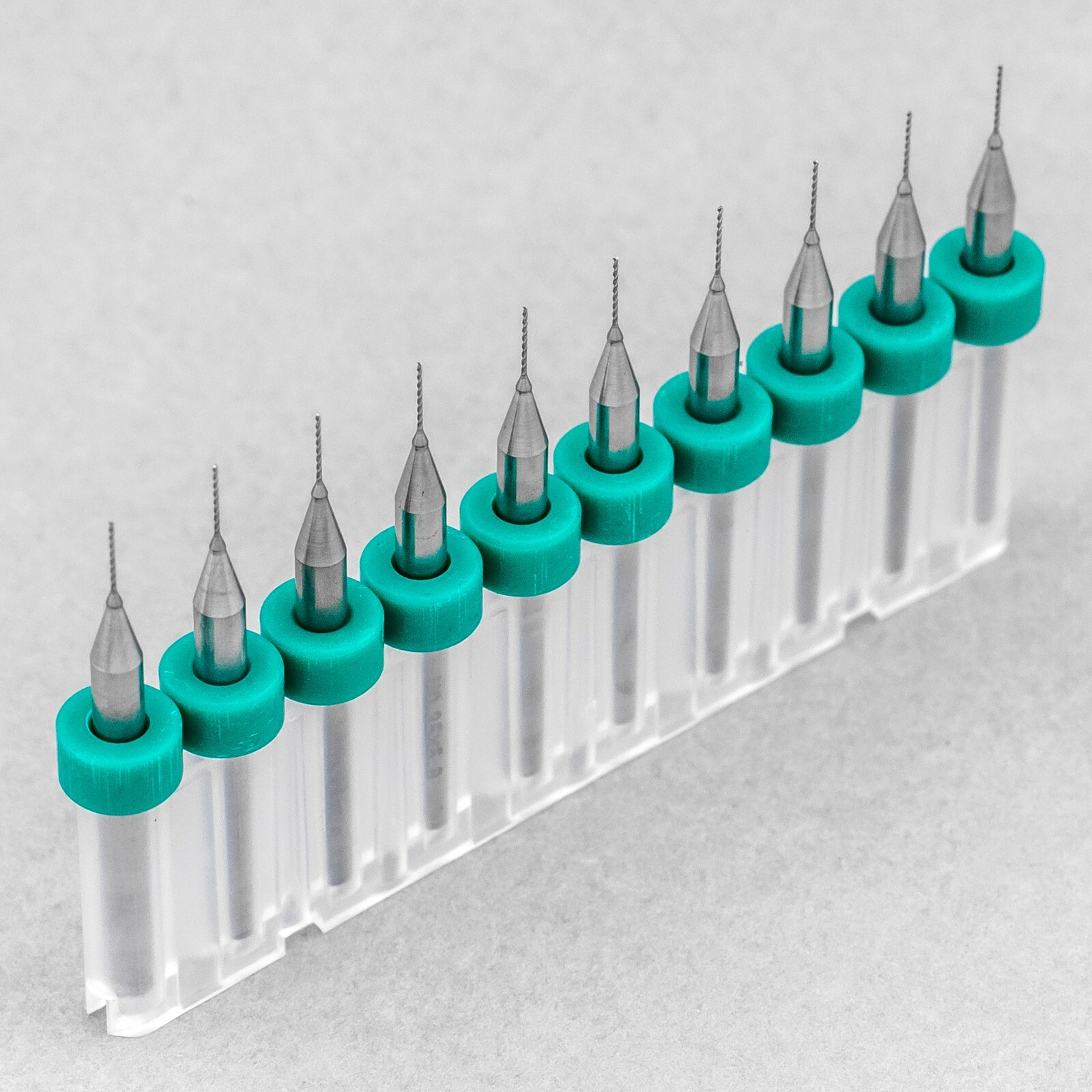 10pcs 0.35mm Micro Tungsten Carbide Twist Drill Bit PCB For Dremel Rotary CNC