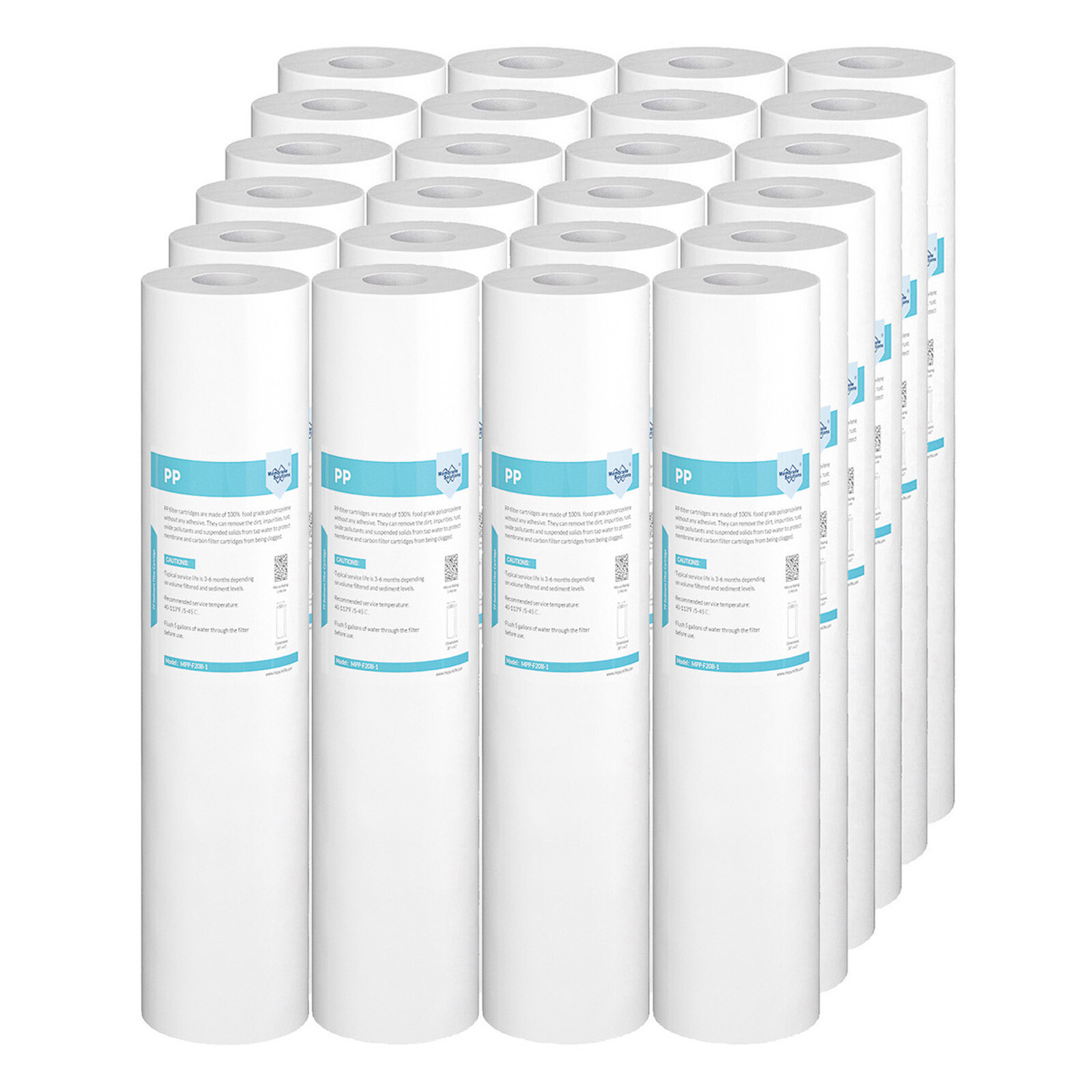 5 Micron 20″x4.5″ Big Blue Sediment Water Filter Replacement Whole House 1-24PK