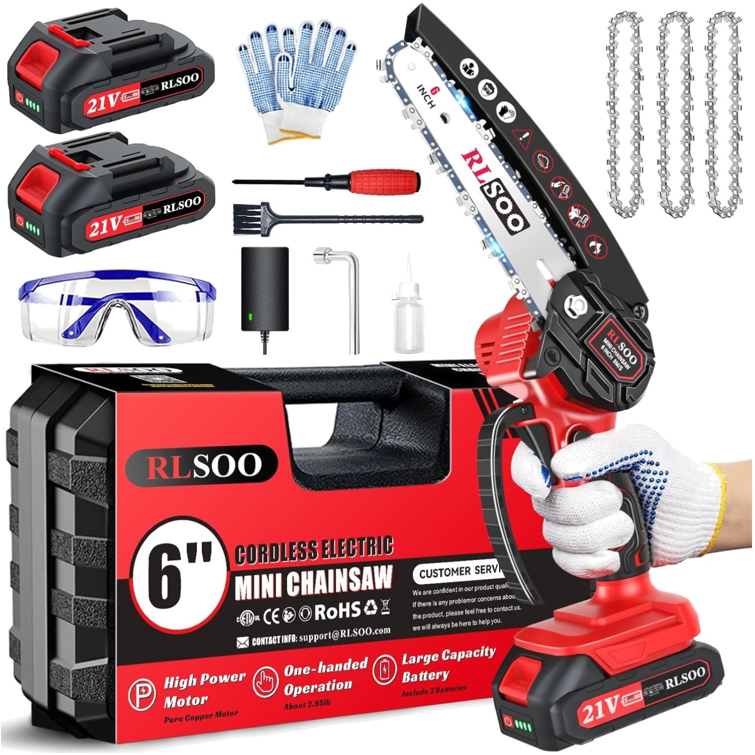 Lightweight 6-Inch Mini Chainsaw – Effortless Tree Trimming & Household Projects