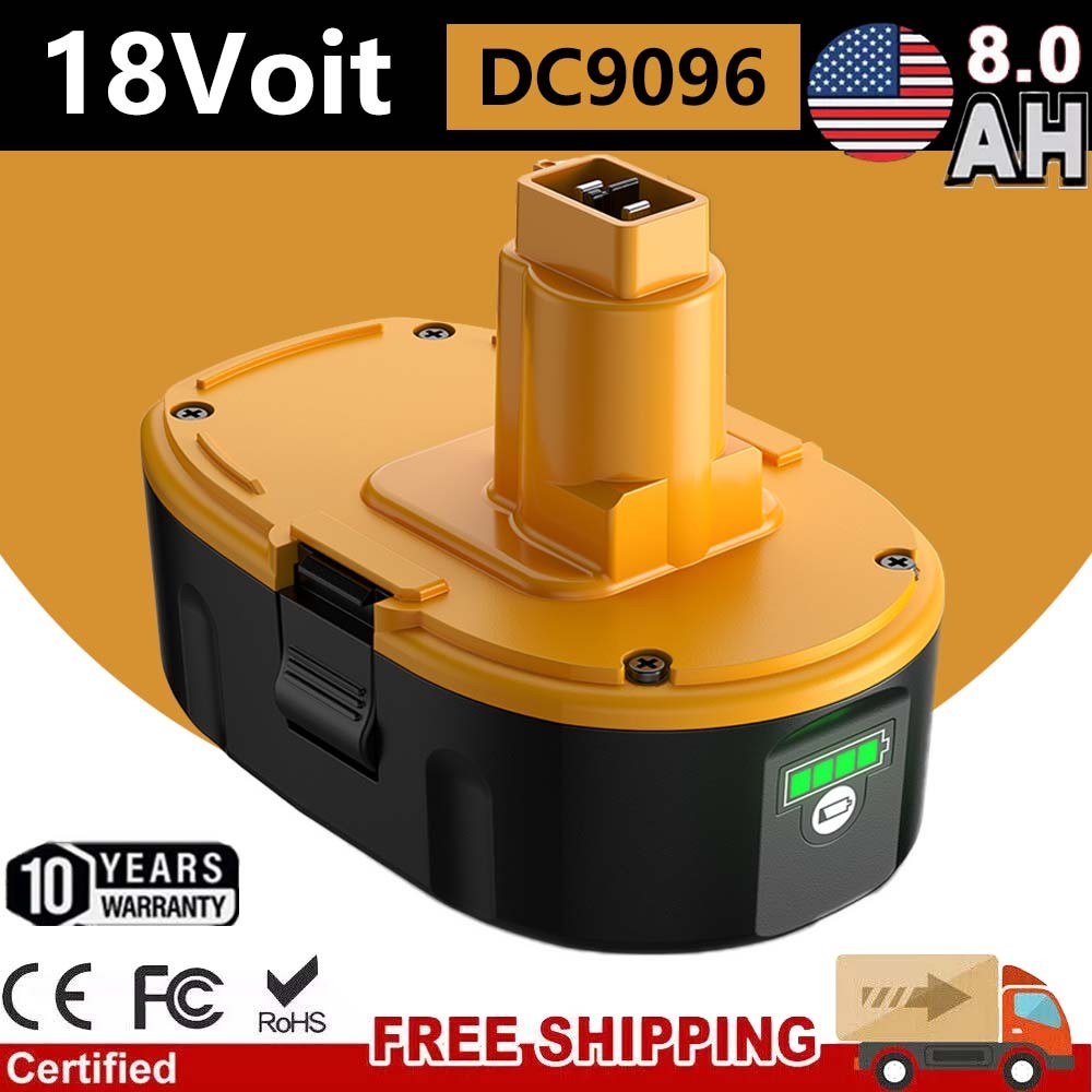 4/3/2/1X 18V For Dewalt 8.0AH 18 VOLT XRP DC9096 DC9098 LI-ION Battery DC9099 US