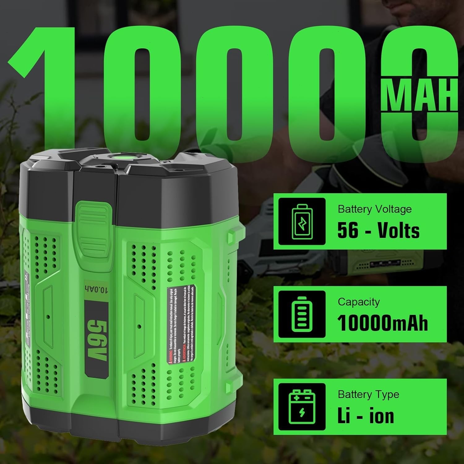 Genuine EGO POWER+ BA2800T 56V 10.0 Ah Lithium 12Ah Battery Upgrade Fuel Gauge