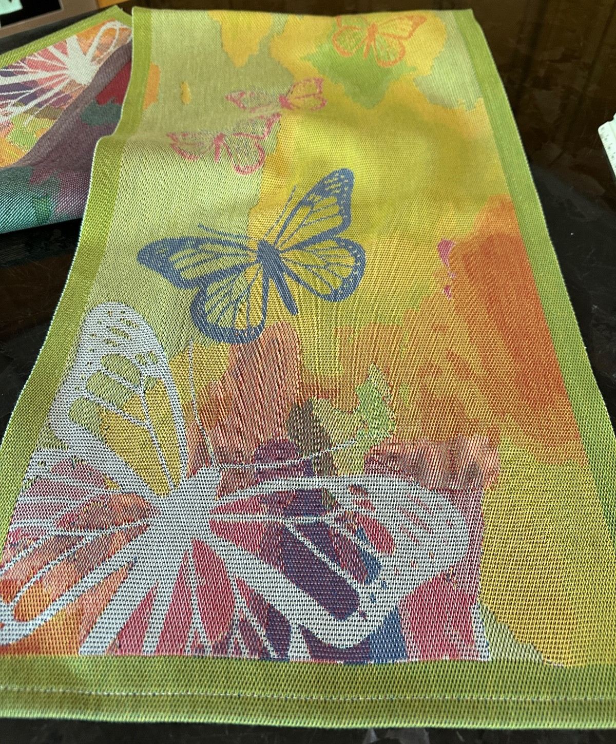 EKELUND SWEDEN TABLE RUNNER 100% COTTON butterfly