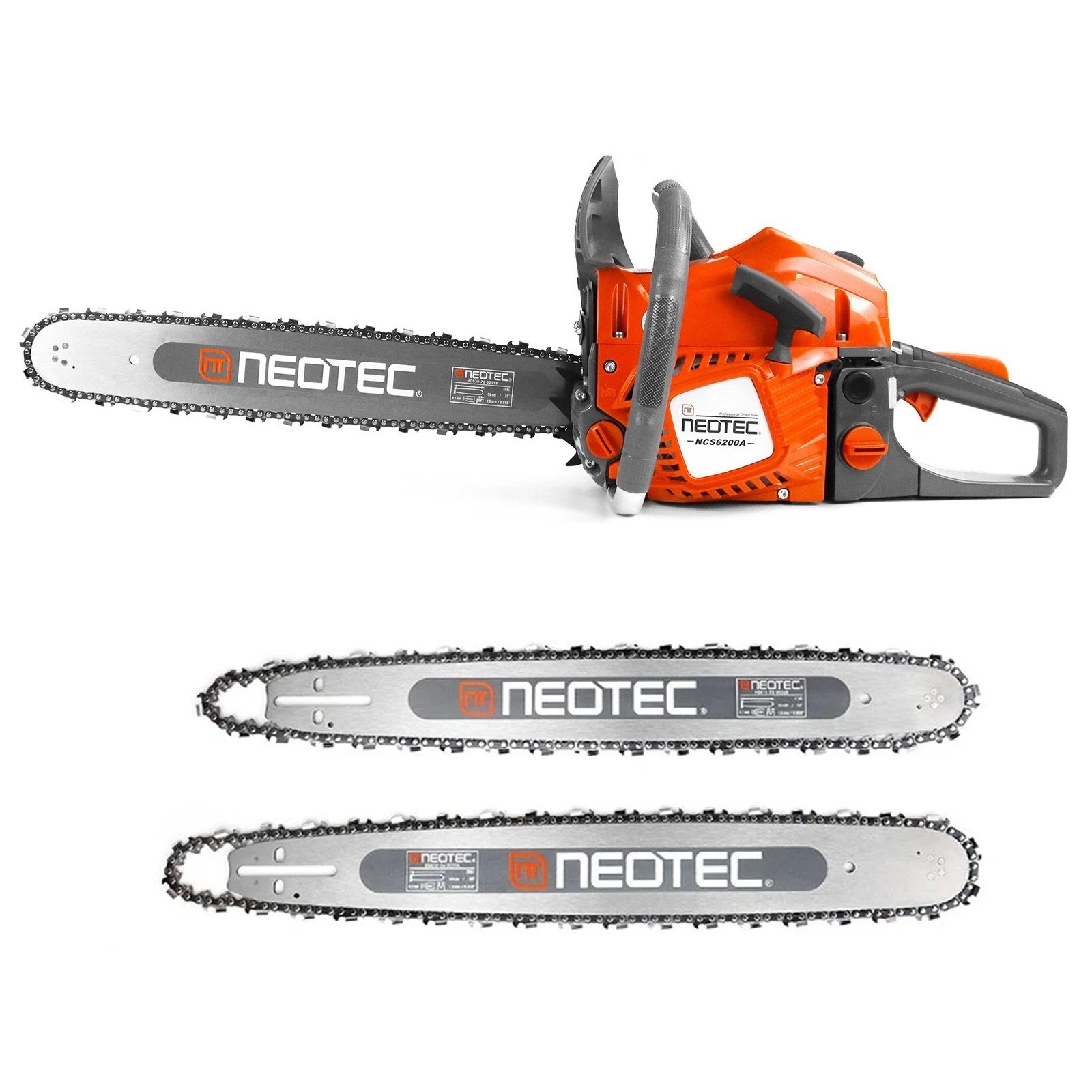 62cc Gas Powered Chainsaw with 18″ 22” Bar Saw Chain 2-Stroke Engine Cut Wood