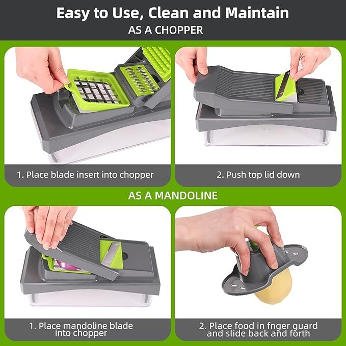 16-In-1 Vegetable Fruit Kitchen Chopper Cutter Food Onion Veggie Dicer Slicer US