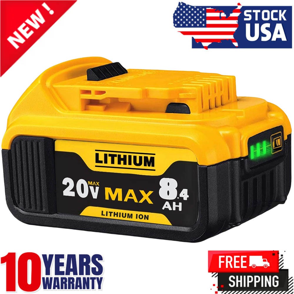 For DeWalt 20V 20 Volt Max XR 8.0AH Lithium Ion Battery DCB206-2 DCB205-2 DCB200
