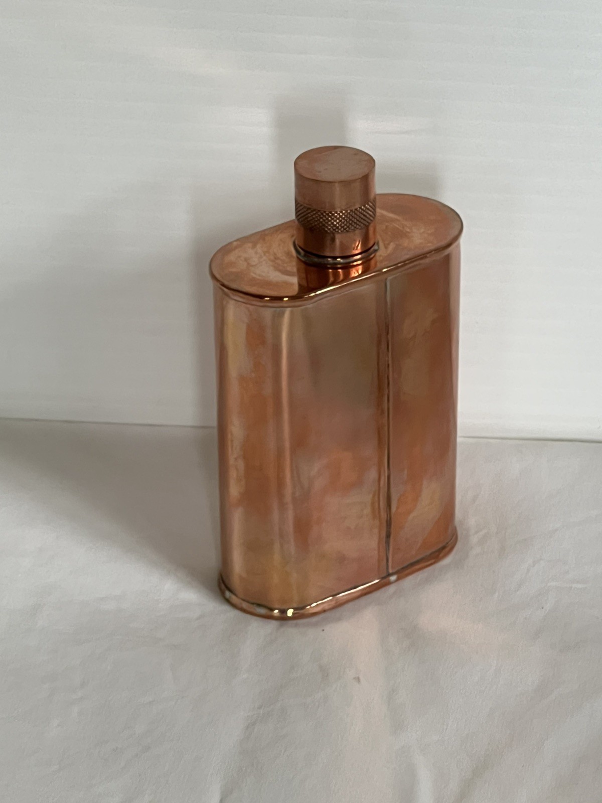 JACOB BROMWELL COPPER FLASK VERMONTER 9oz 5″ TIN-lined Natural Patina