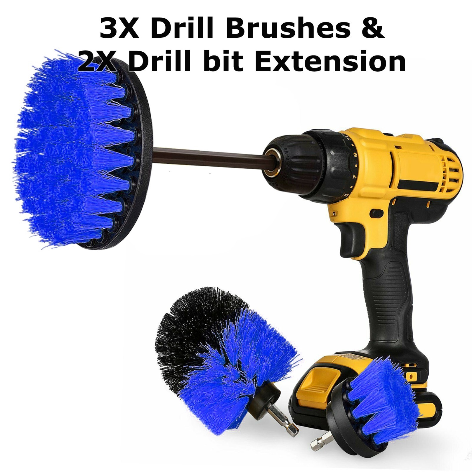 Drill Brush Set Power Scrubber Drill Attachments For Carpet Tile Grout Cleaning