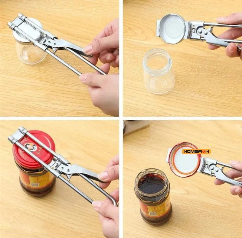 1pc Adjustable Stainless Steel Bottle & Jar Opener Kitchen Screw Tool – NEW