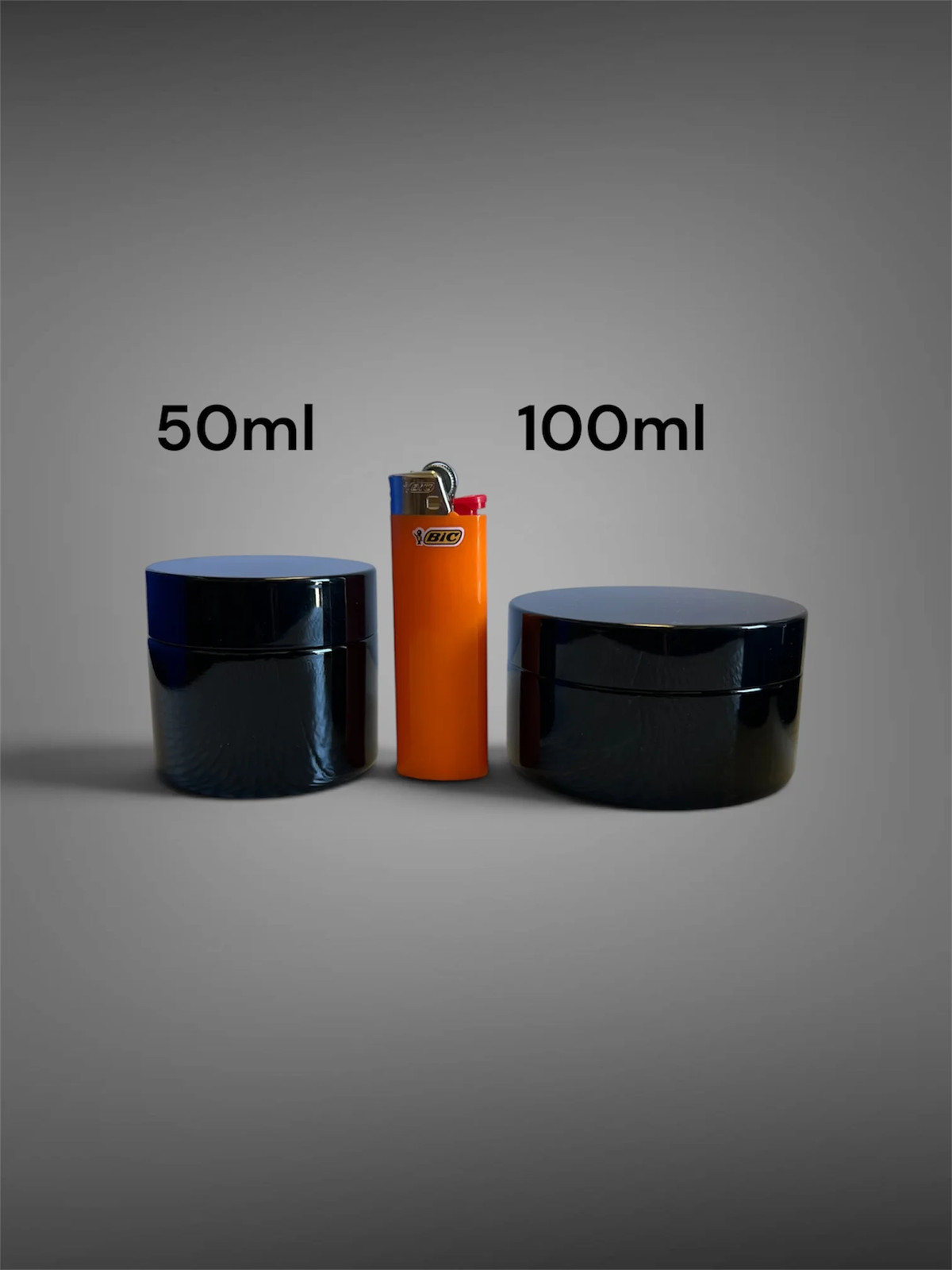 UV Glass Jar 50ml / 100ml Airtight PTFE Lid Smell Proof Stash Storage Container
