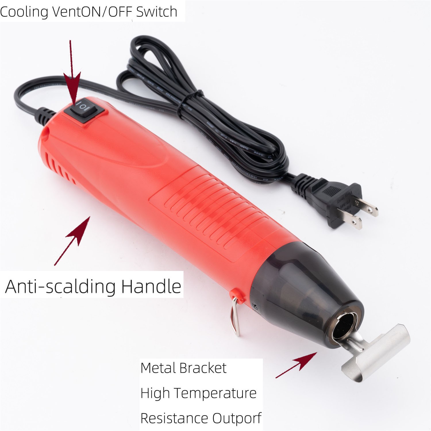 Hot Air blower 2-Speed Adjustable Mini Heat Gun for DIY Crafts Shrink Wrapping