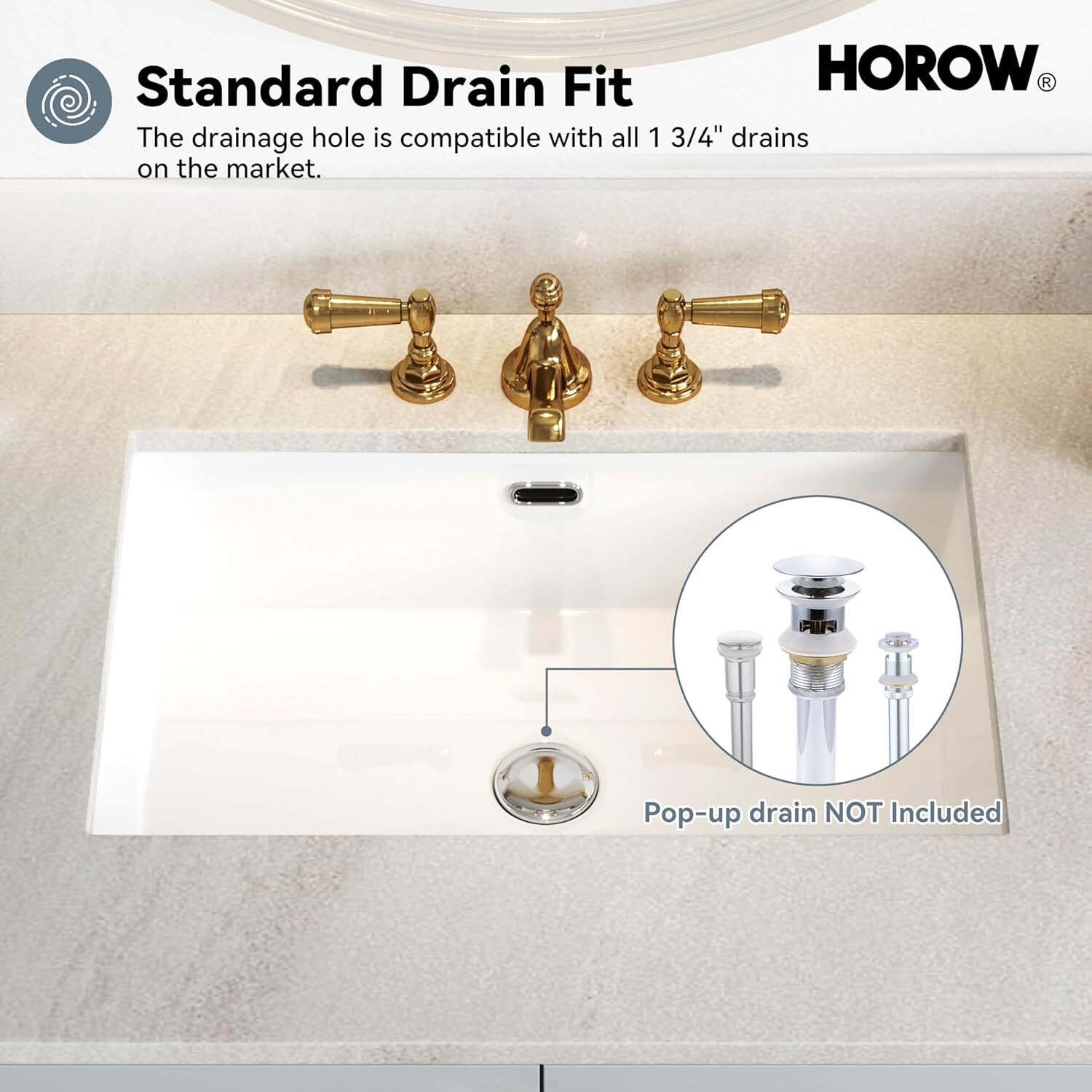 24” Rectrangle Undermount Vitreous Ceramic Lavatory Vanity Bathroom Sink White