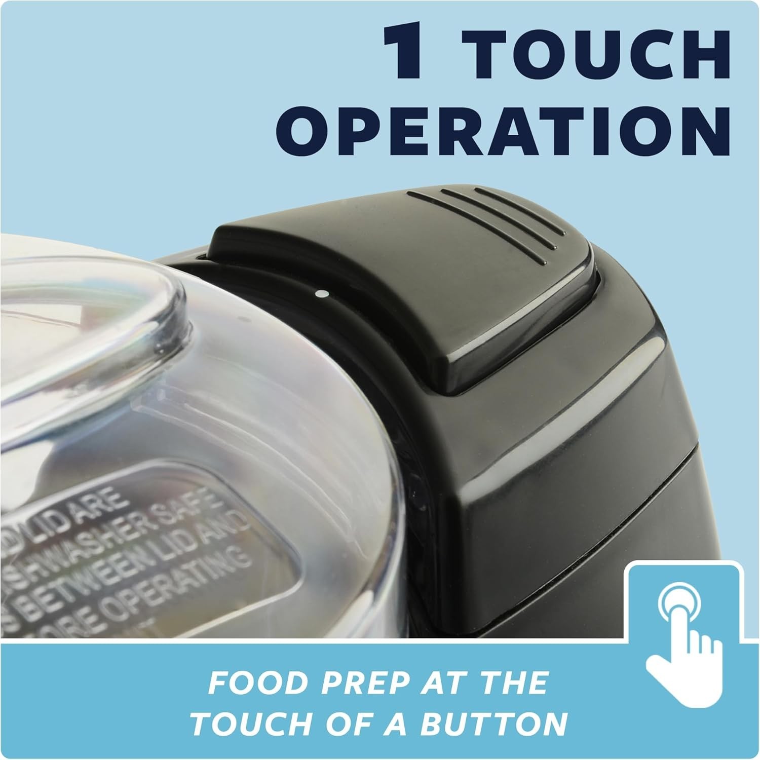 1.5-Cup Mini Food Chopper – Easy Operation & Dishwasher Safe Parts