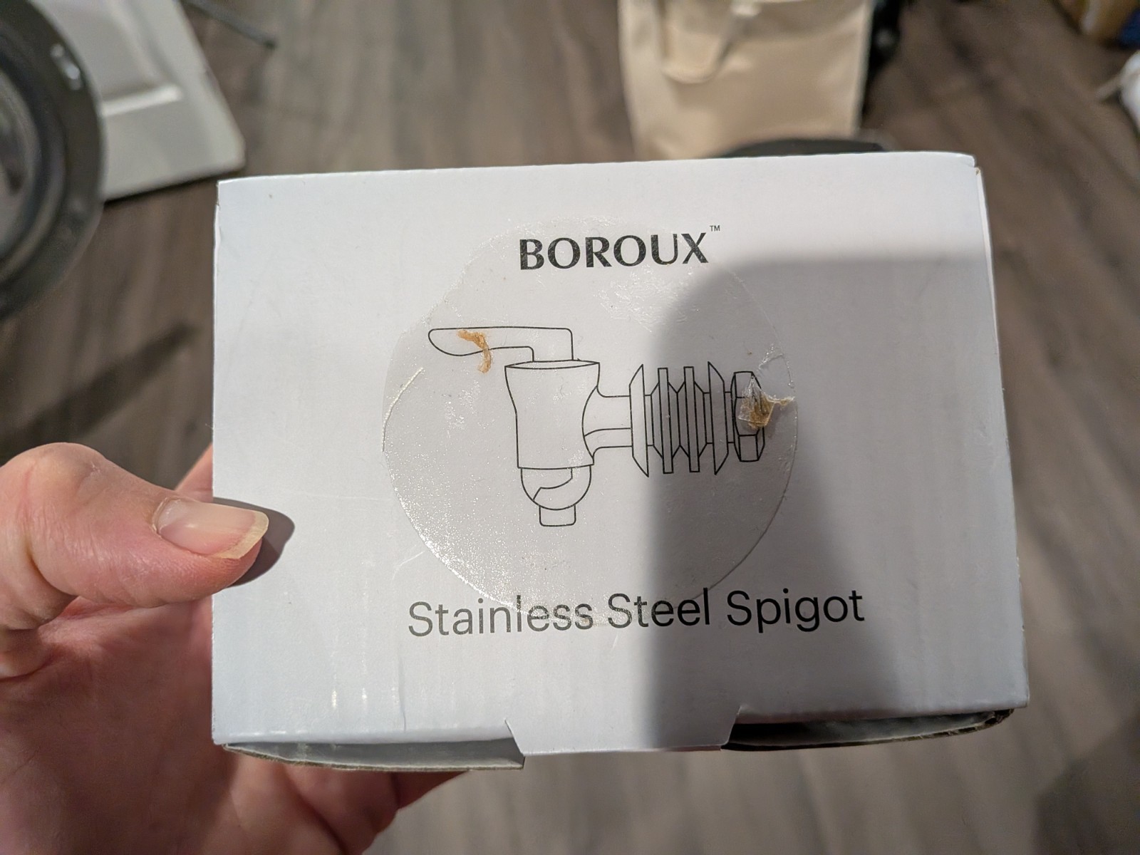BOROUX 304 STAINLESS STEEL WATER FILTER SPIGOT BLACK CERAMIC VALVE NEW IN BOX