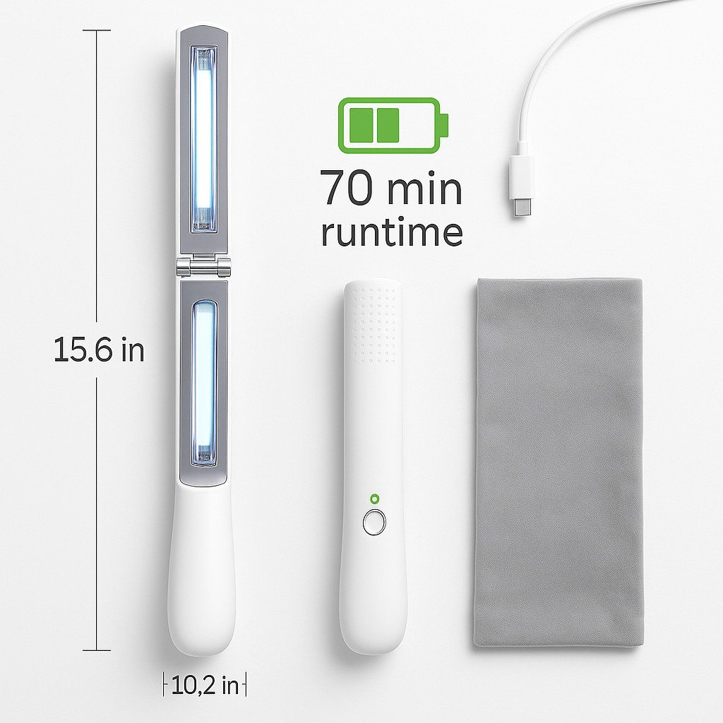 2 PACK – Rechargeable Sanitizing Wand Portable Disinfecting Lamp w/BONUS GIFT