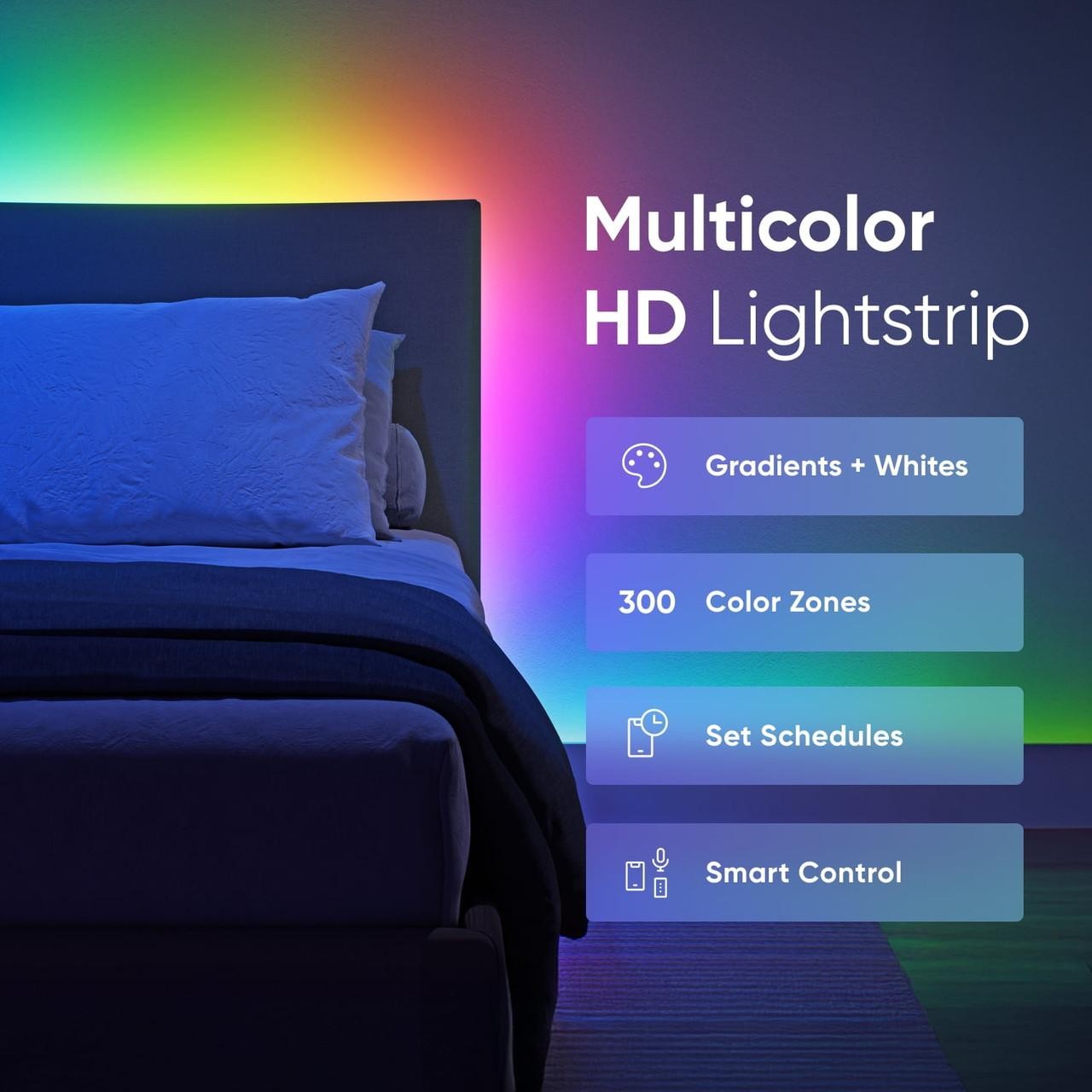 Nanoleaf Essentials Matter HD Multicolor Lightstrip (16.4ft) – Smart RGBIC LED S
