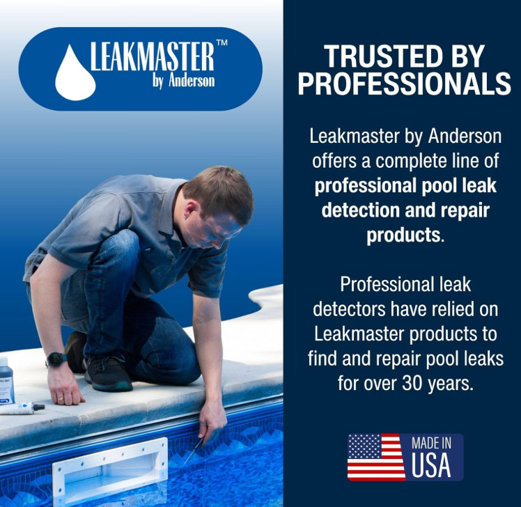 Leakmaster Pool Leak Detection Kit – 8 Oz Yellow Dye with Reusable Syringe –