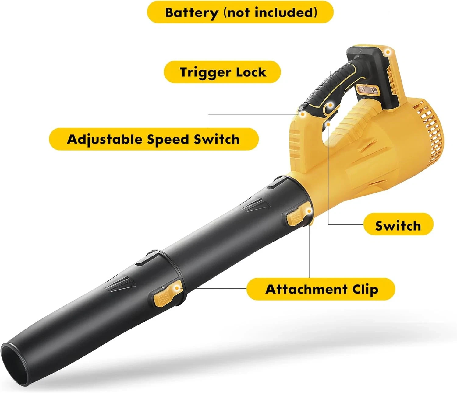 Leaf Blower Cordless Compatible with Dewalt 20V Max Battery, Brushless Electric
