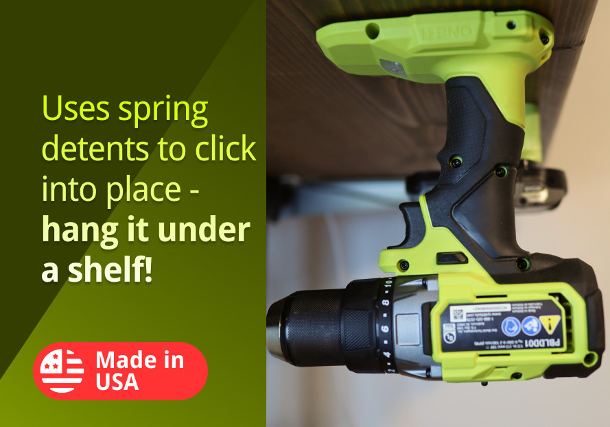 SNAP FIT! 10 Pack: Ryobi 18V ONE+ Tool Mounts / Hangers / Holders MADE IN USA