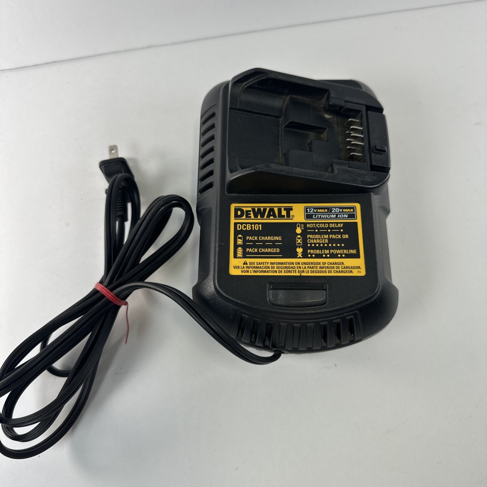 DEWALT DCB101 12V MAX 20V MAX Lithium-Ion Battery Charger Tested
