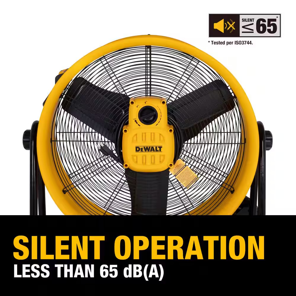24 In. Heavy-Duty Drum Fan with Extra Long 12 Ft. Power Cord and Stepless Speed