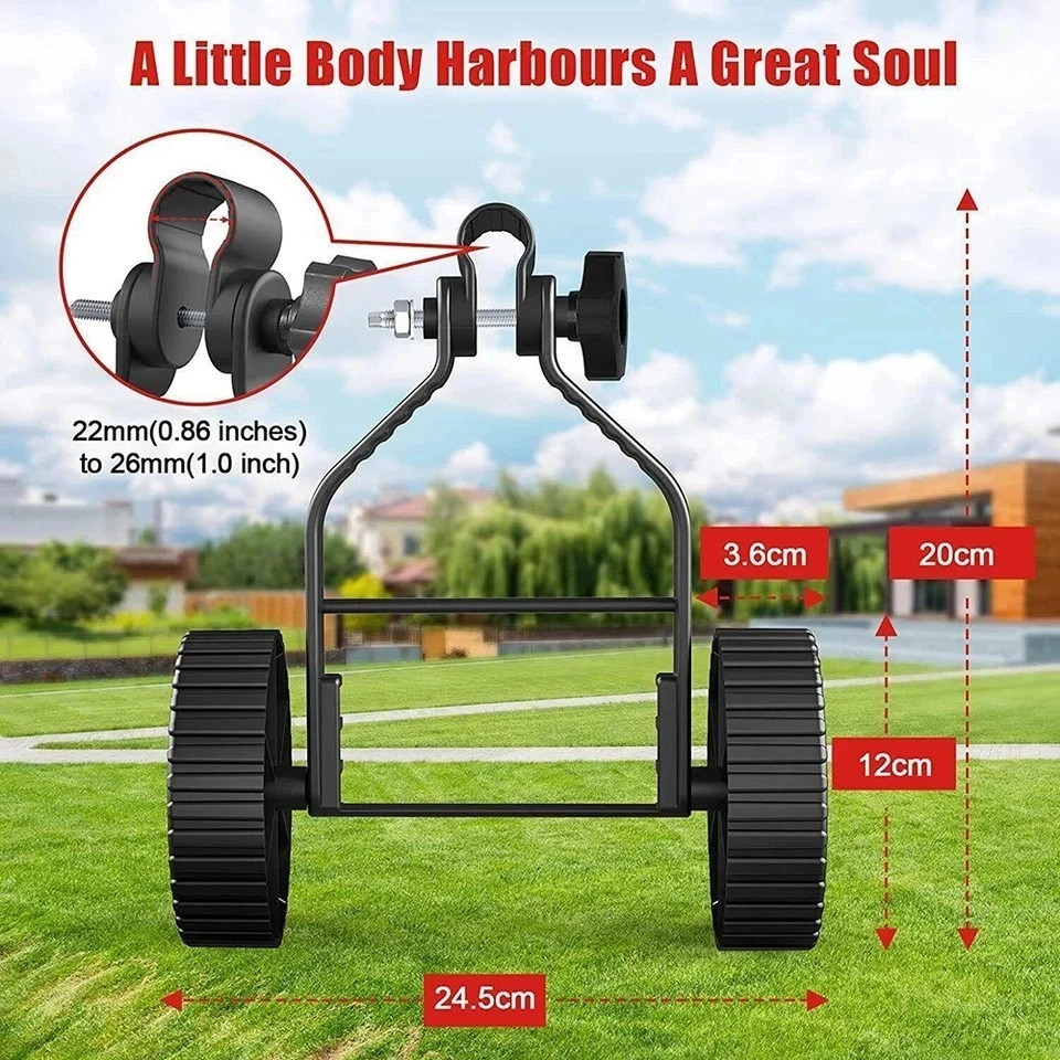 Universal String Trimmer Grass Eater Weed Cutter Adjustable Support Wheels Set