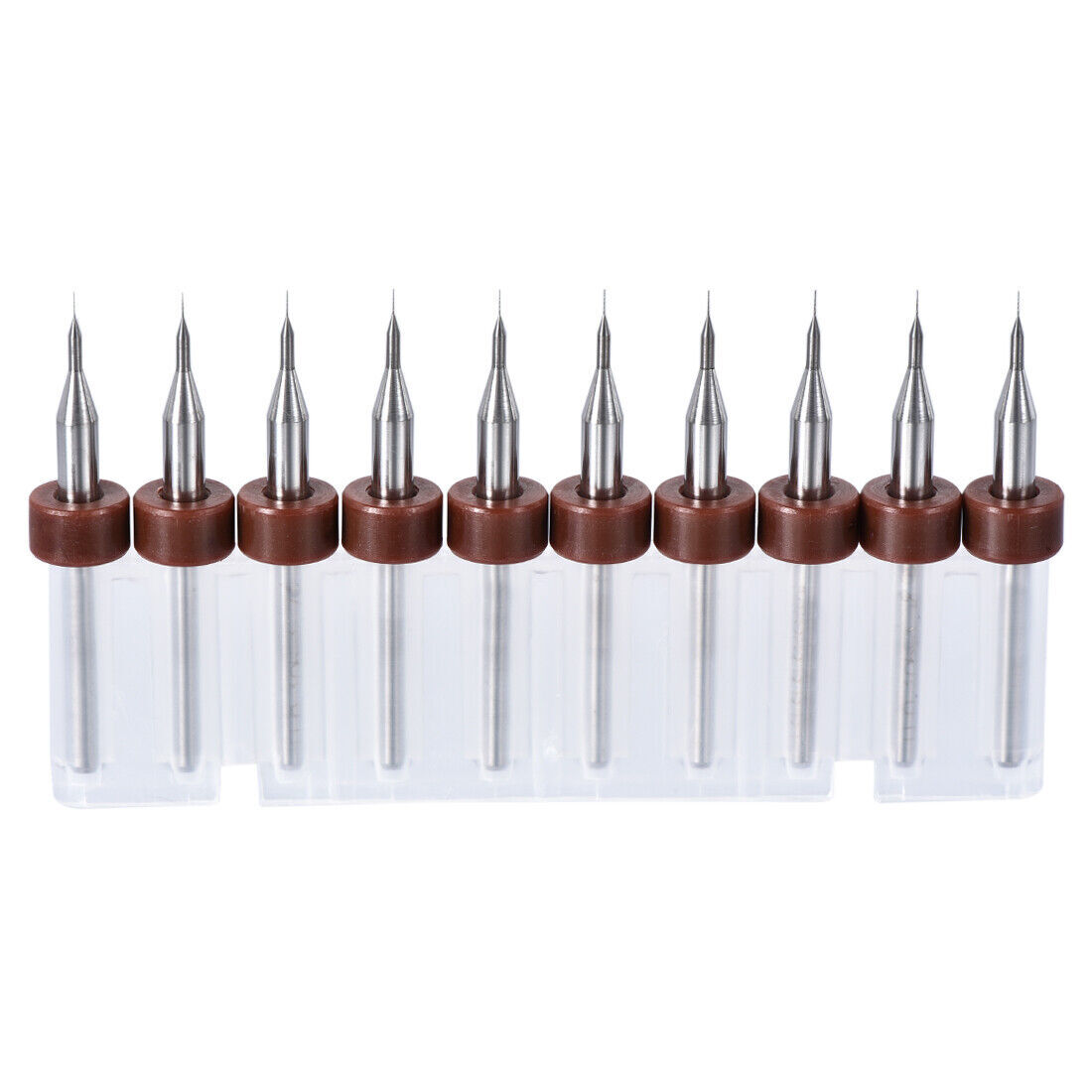 1Set (10Pcs) 0.1mm Carbide CNC Engraving Circuit Board Micro PCB Drill Bits