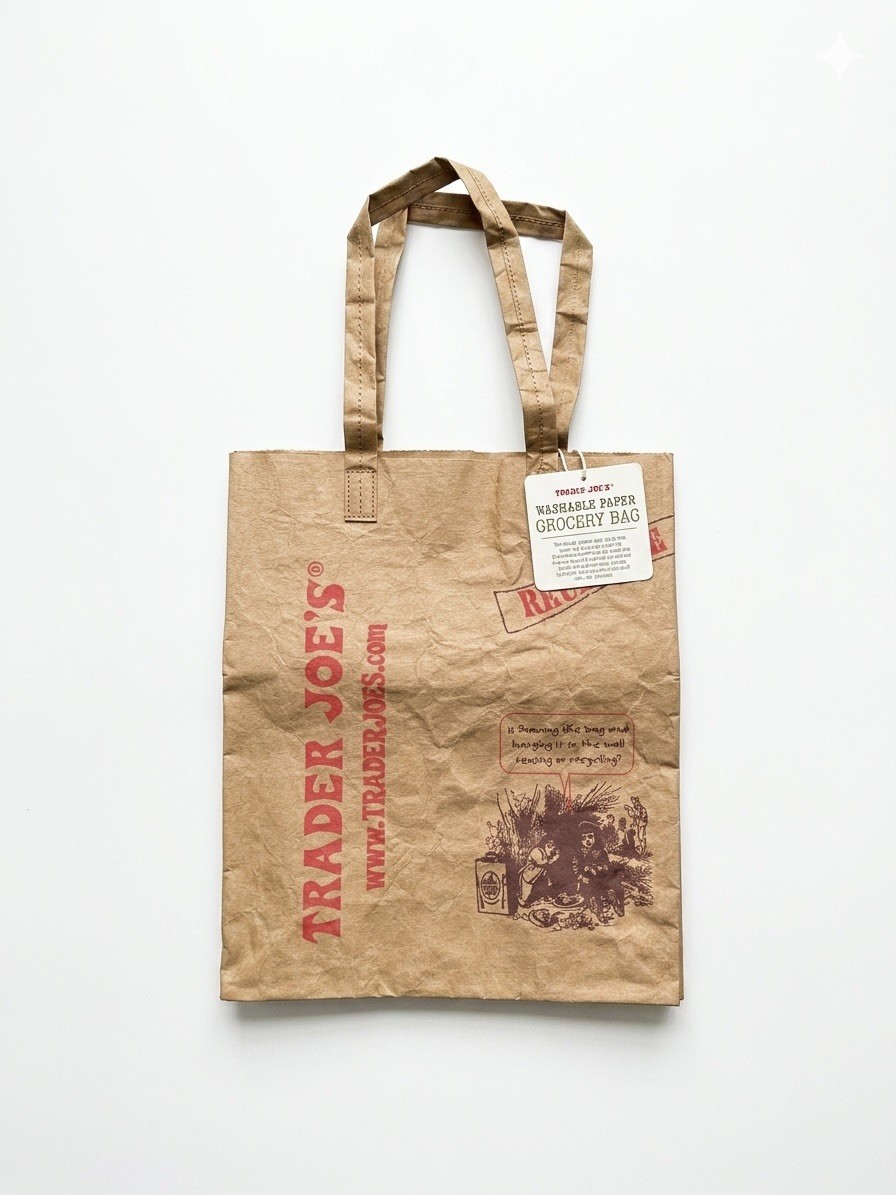NEW Trader Joe’s Washable Paper Grocery Bag – Brand New with Tags FREE SHIPPING