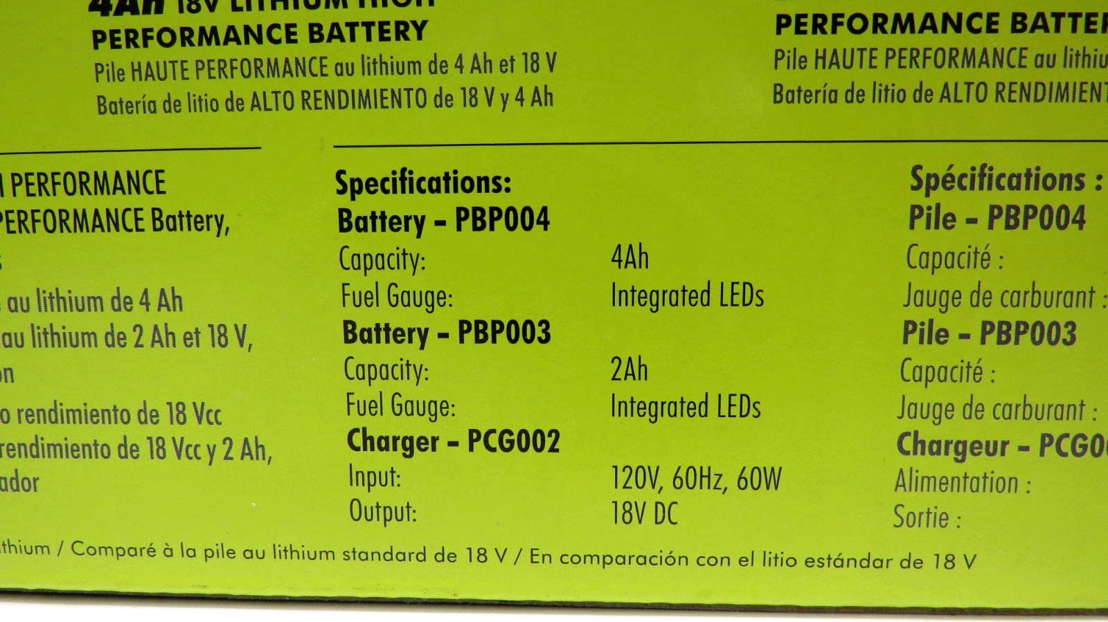 Ryobi 18V One+ 4Ah & 2Ah Lithium Battery High Performance Starter Kit W/Charger
