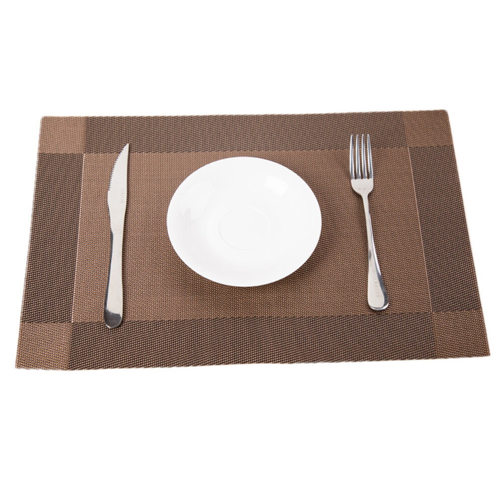 Placemats Easy to Clean for Kitchen Heat-resistand Woven Vinyl Mats Set of 4
